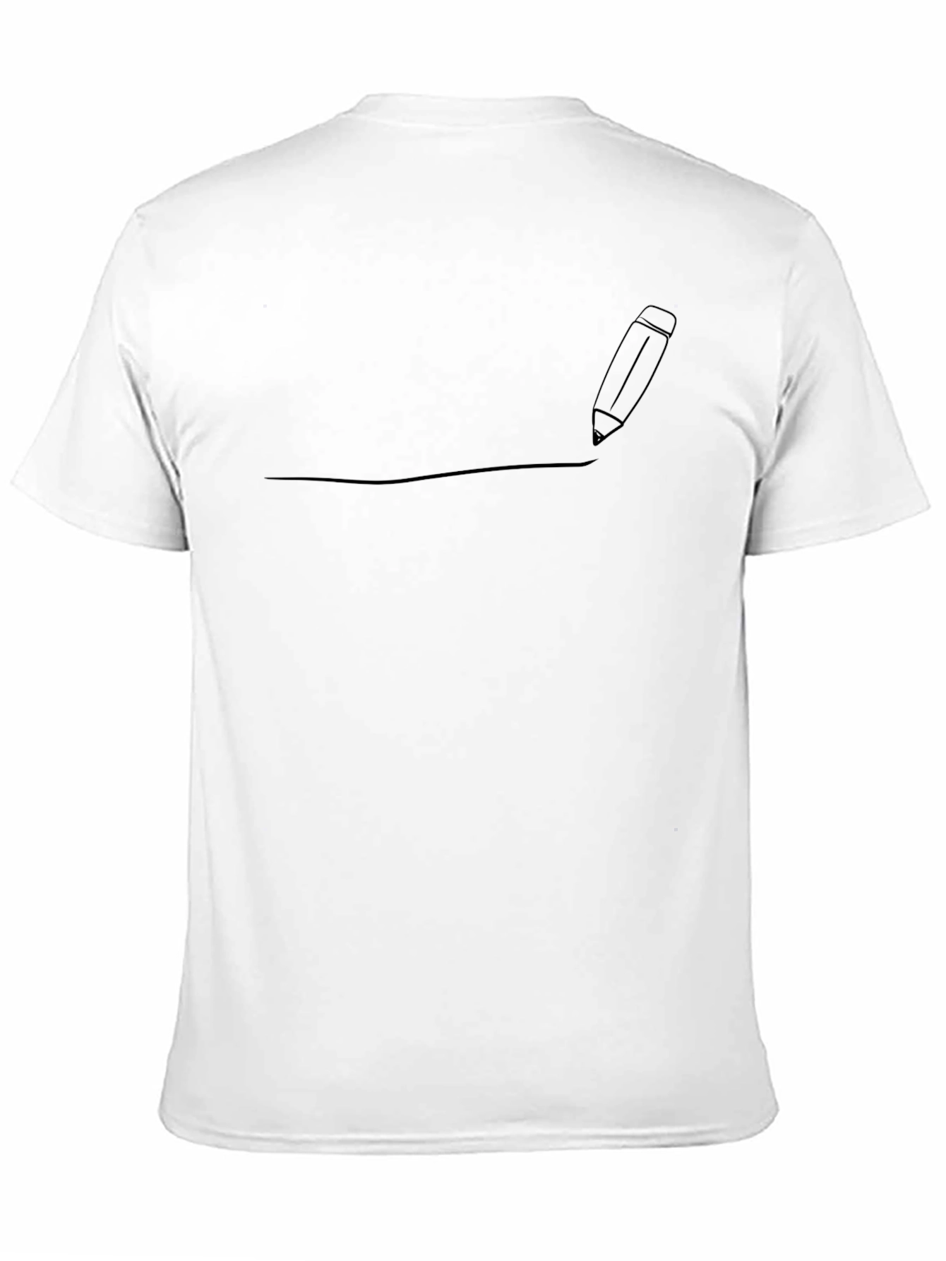 Pencil Line Art Black T-Shirt