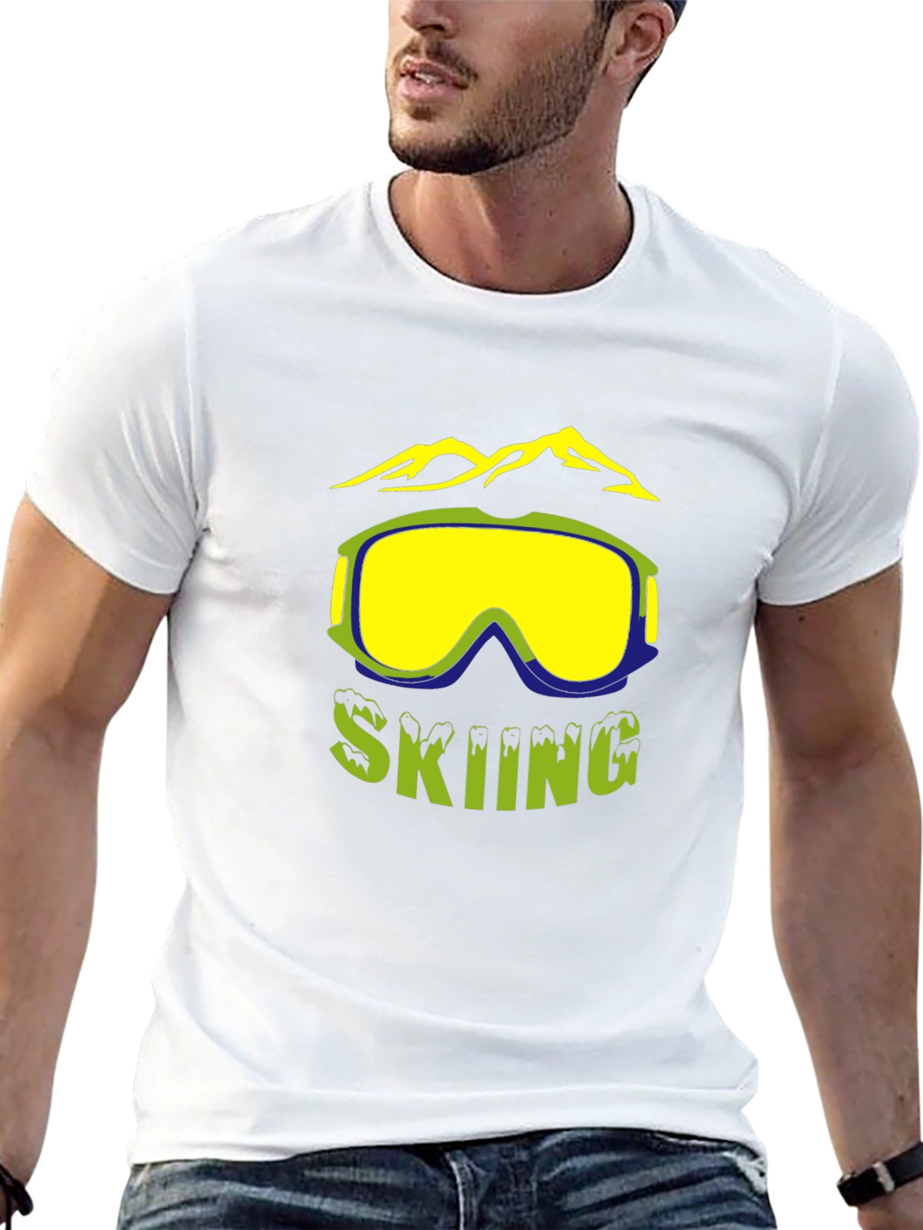 Skiing Graphic T-Shirt - Adventure Ready Style