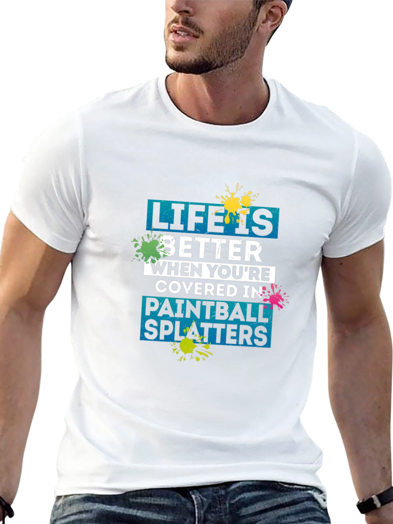 Life Is Better Paintball Splatters T-Shirt