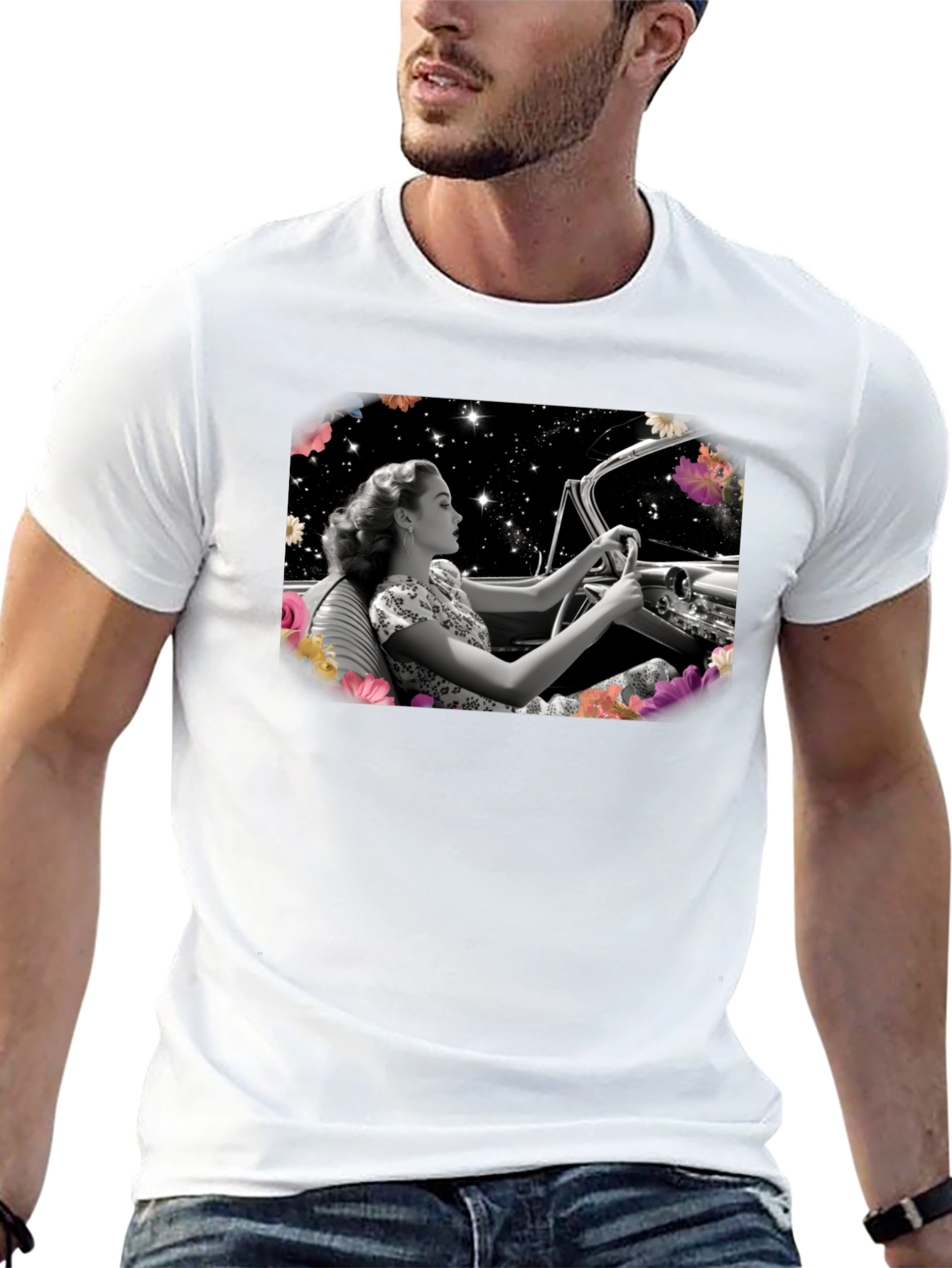 Retro Galaxy Drive T-Shirt - Stylish Graphic Tee