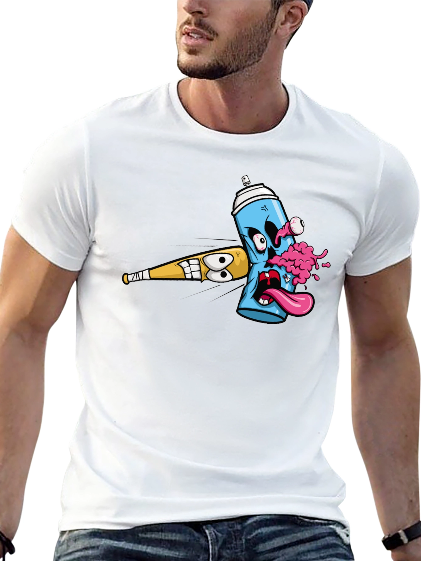 Cartoon Graffiti Graphic Tee