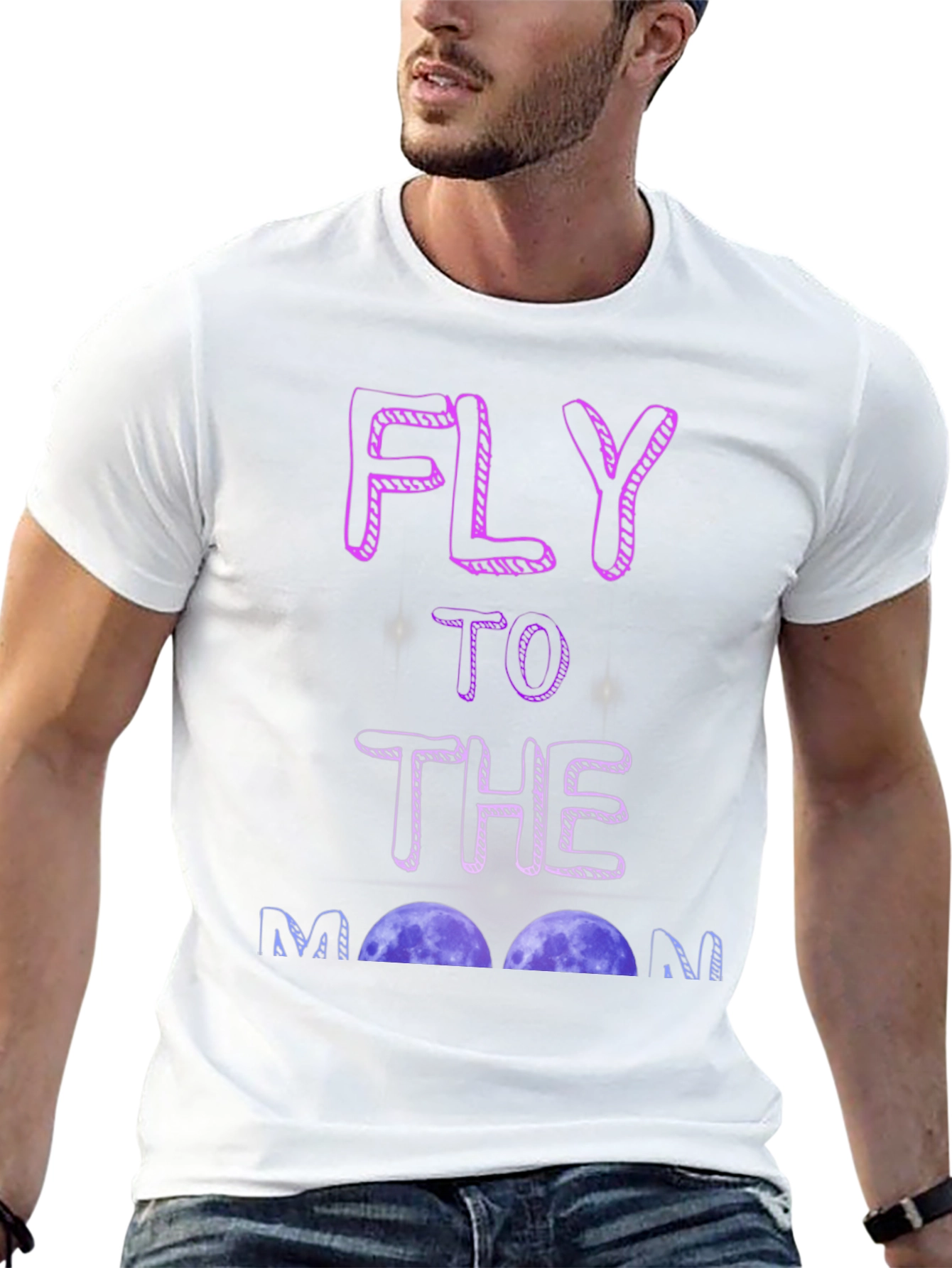 Fly to the Moon Graphic T-Shirt