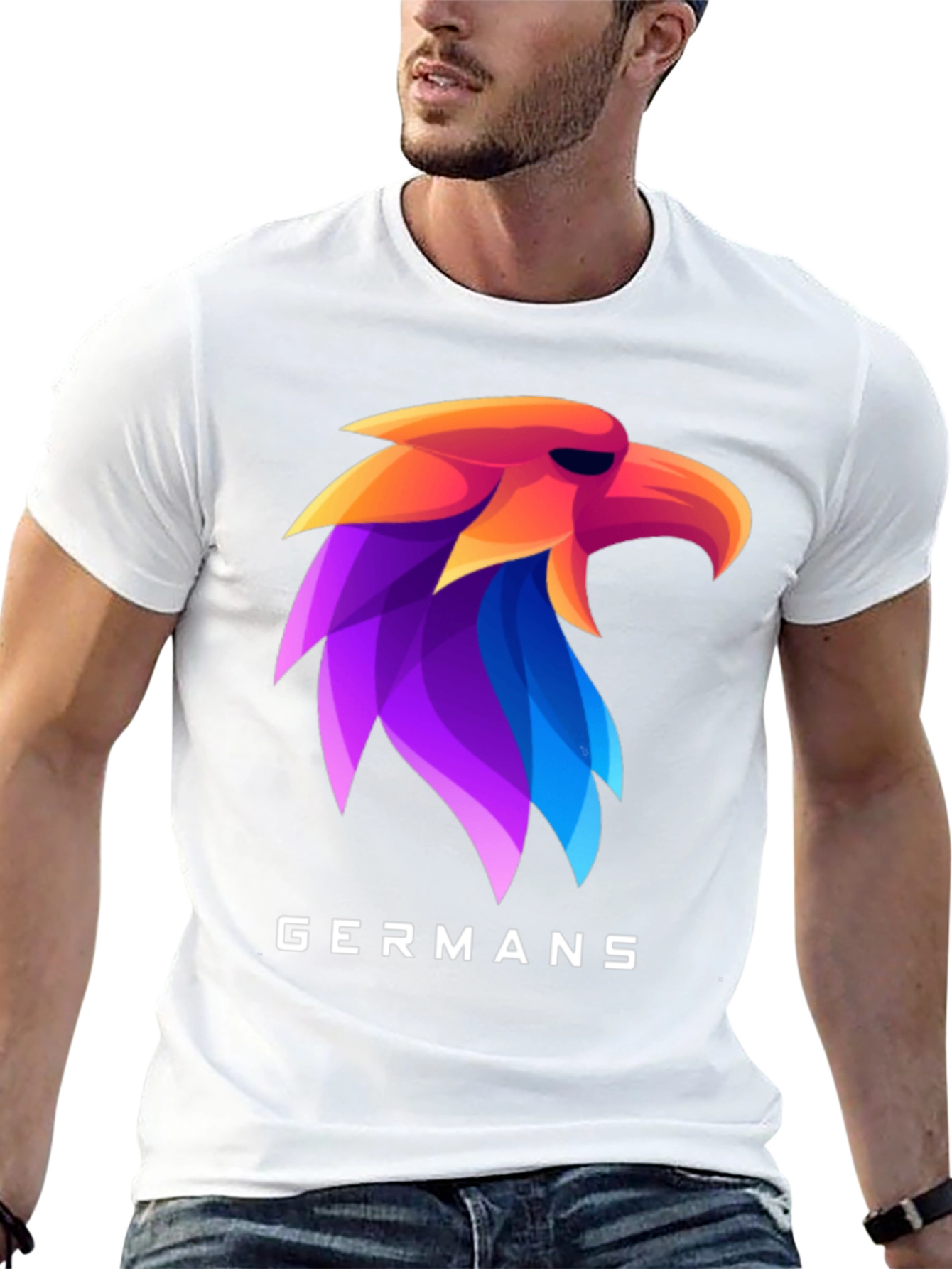 Germans Eagle Head Graphic T-Shirt - Bold & Stylish