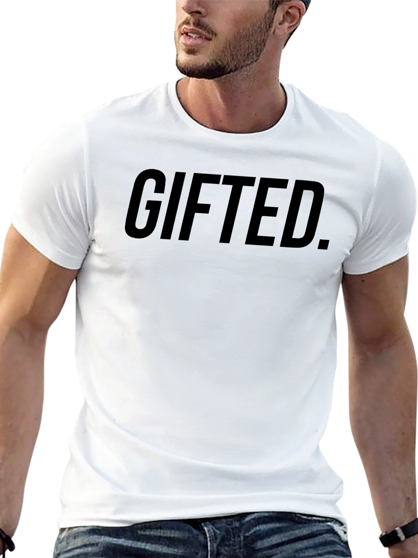 Gifted Black Graphic Tee - Stylish Mens Casual Wear