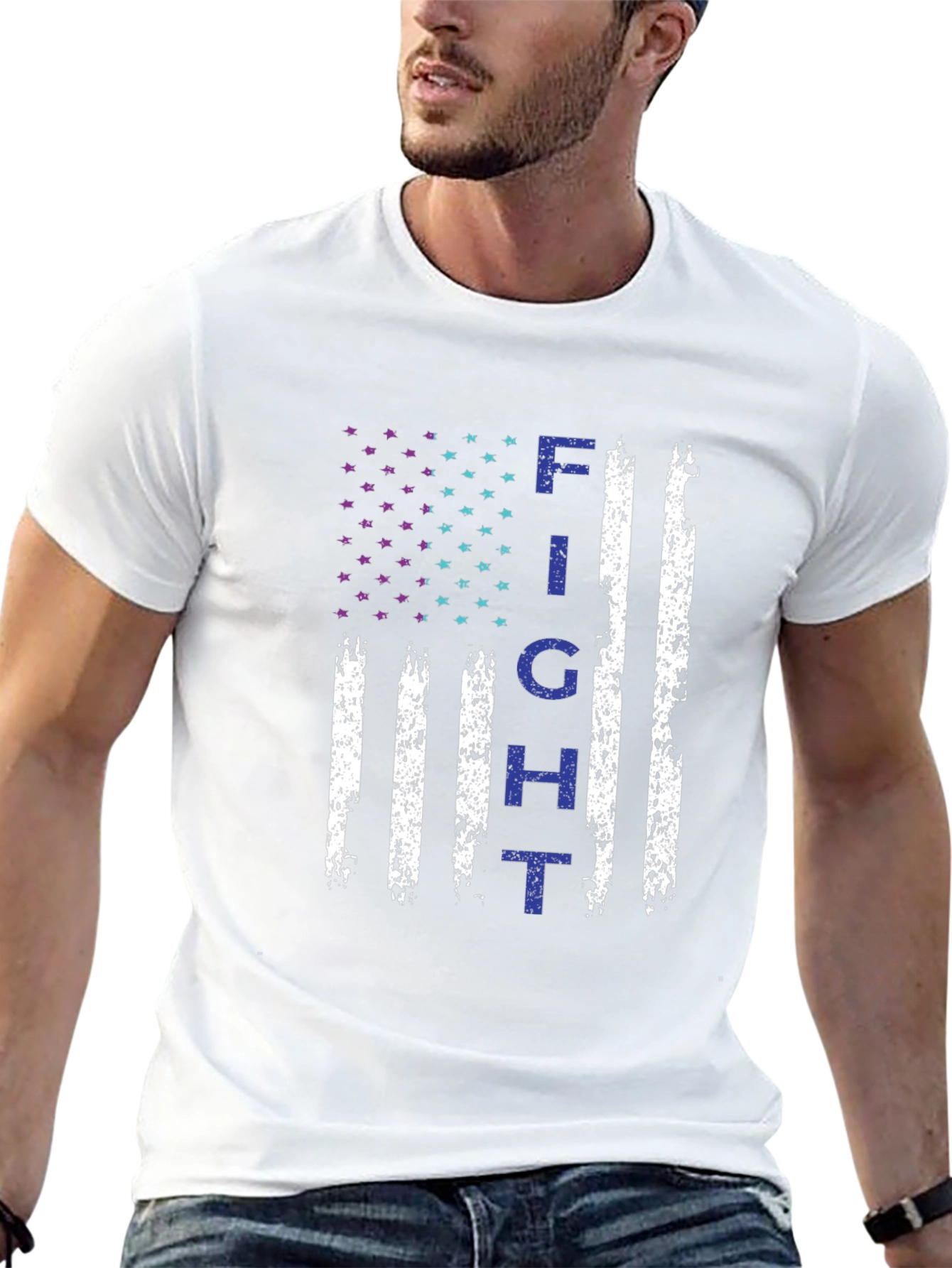 Fight Flag Graphic Tee - Support the Cause!