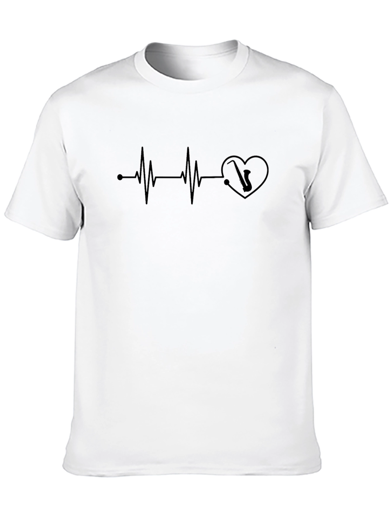 Saxophone Heartbeat Graphic Tee