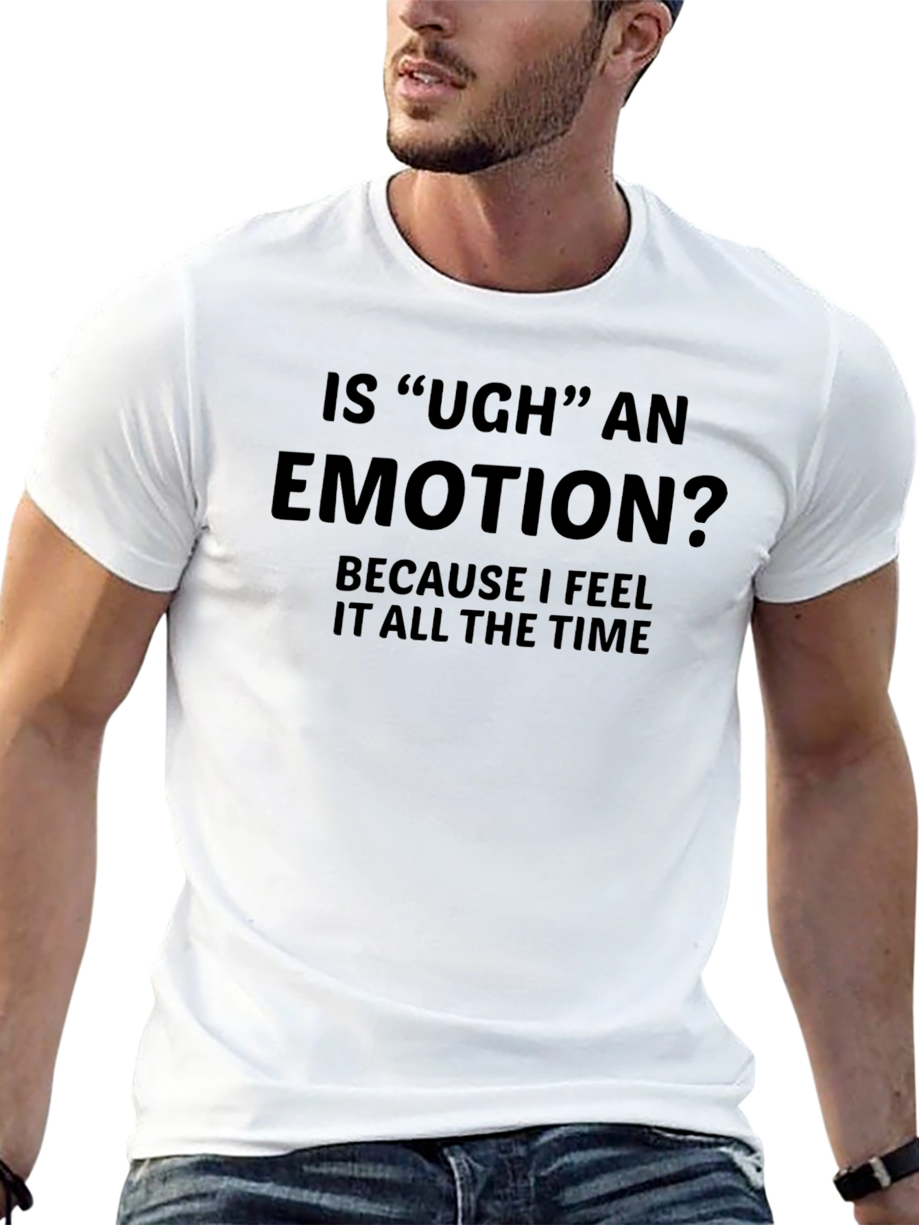 Ugh Emotion Graphic Tee - Funny Sarcastic T-Shirt