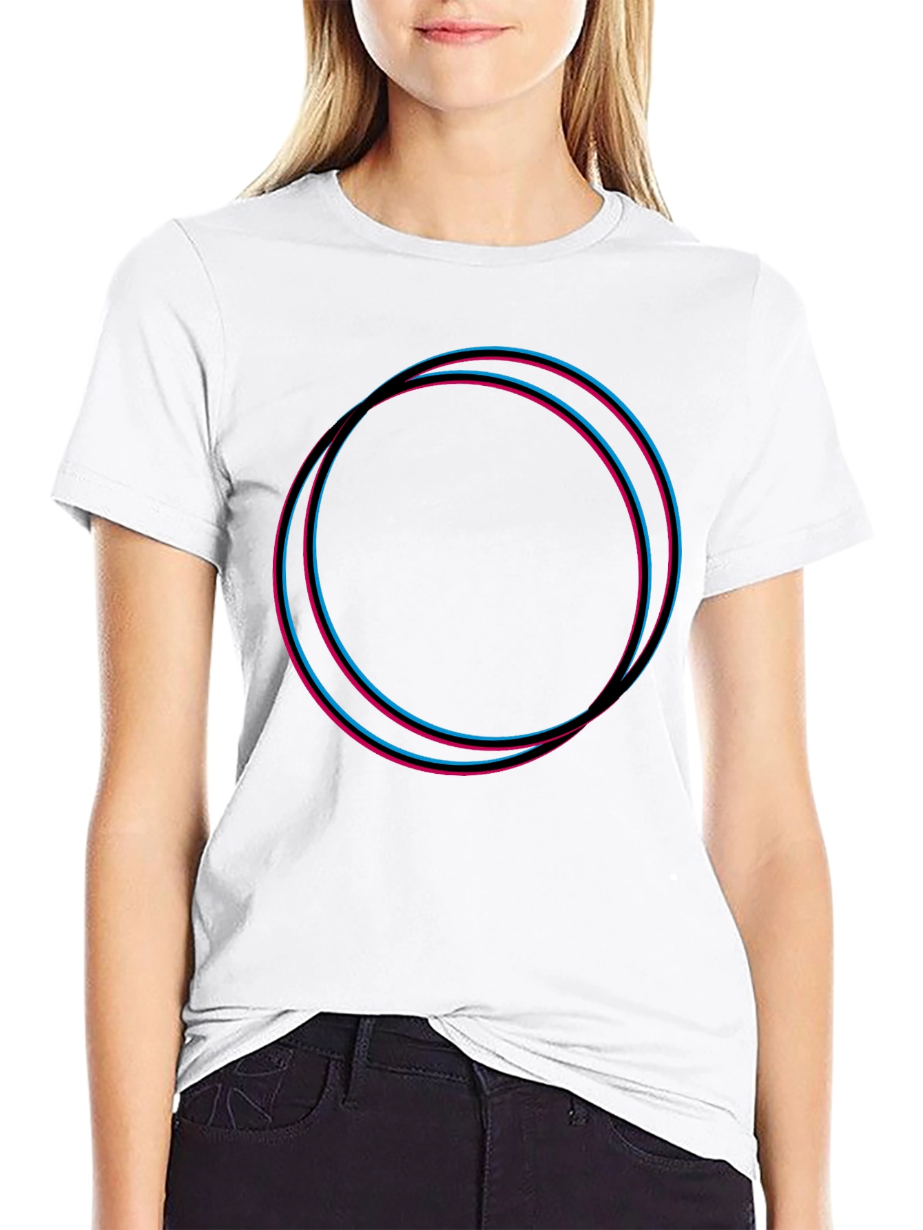 Abstract Circles Graphic Tee - Modern Design