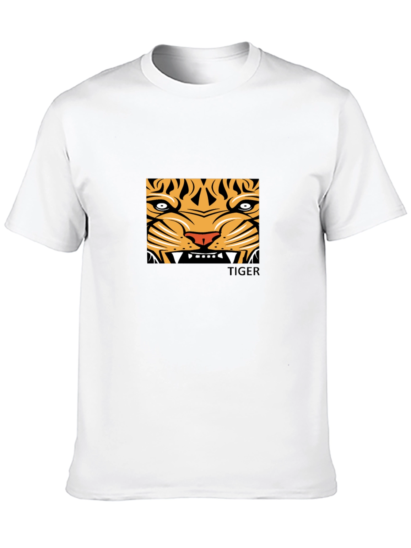 Tiger Face Graphic Black T-Shirt