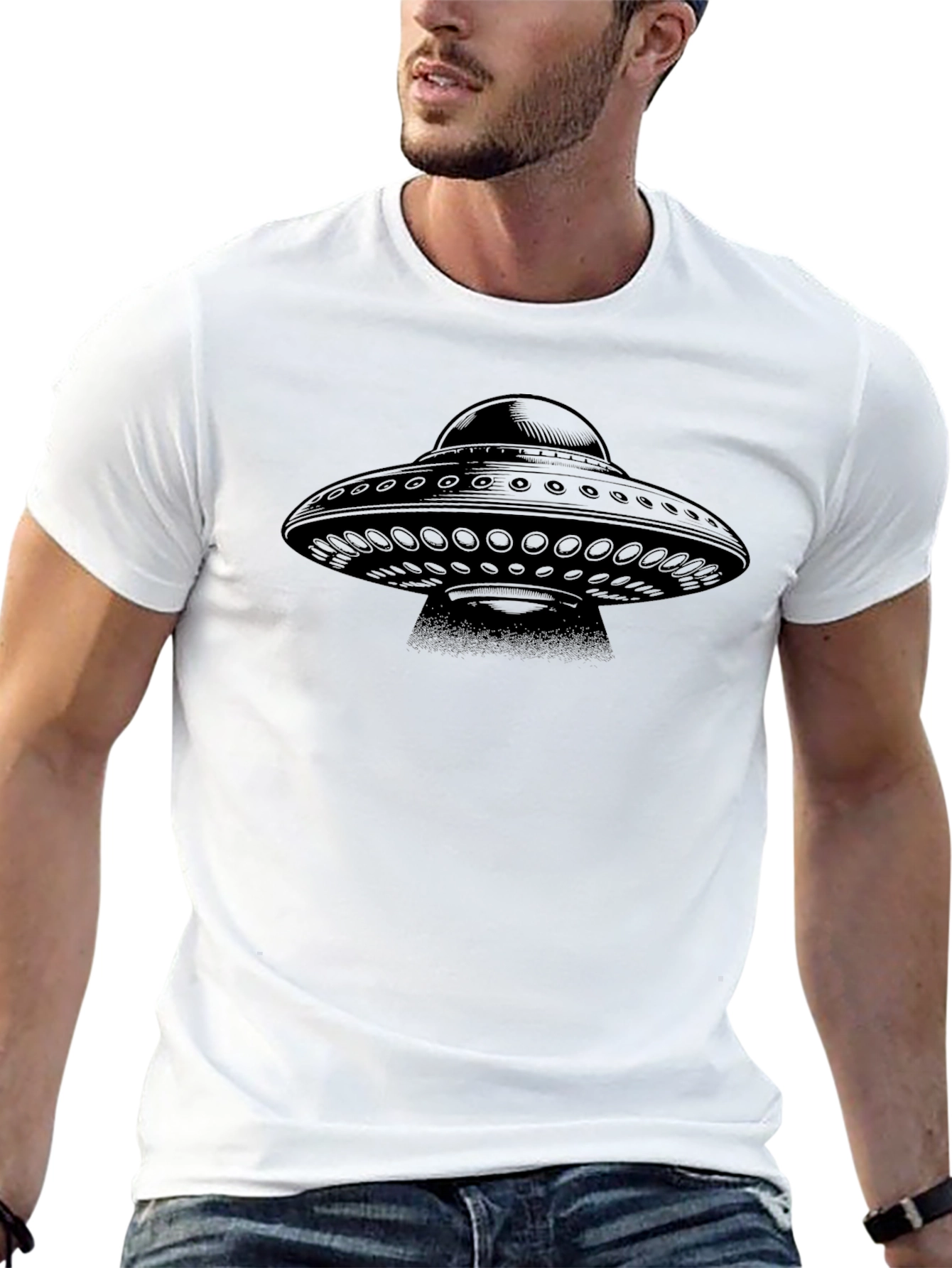 UFO Graphic Tee - Mens Black T-Shirt