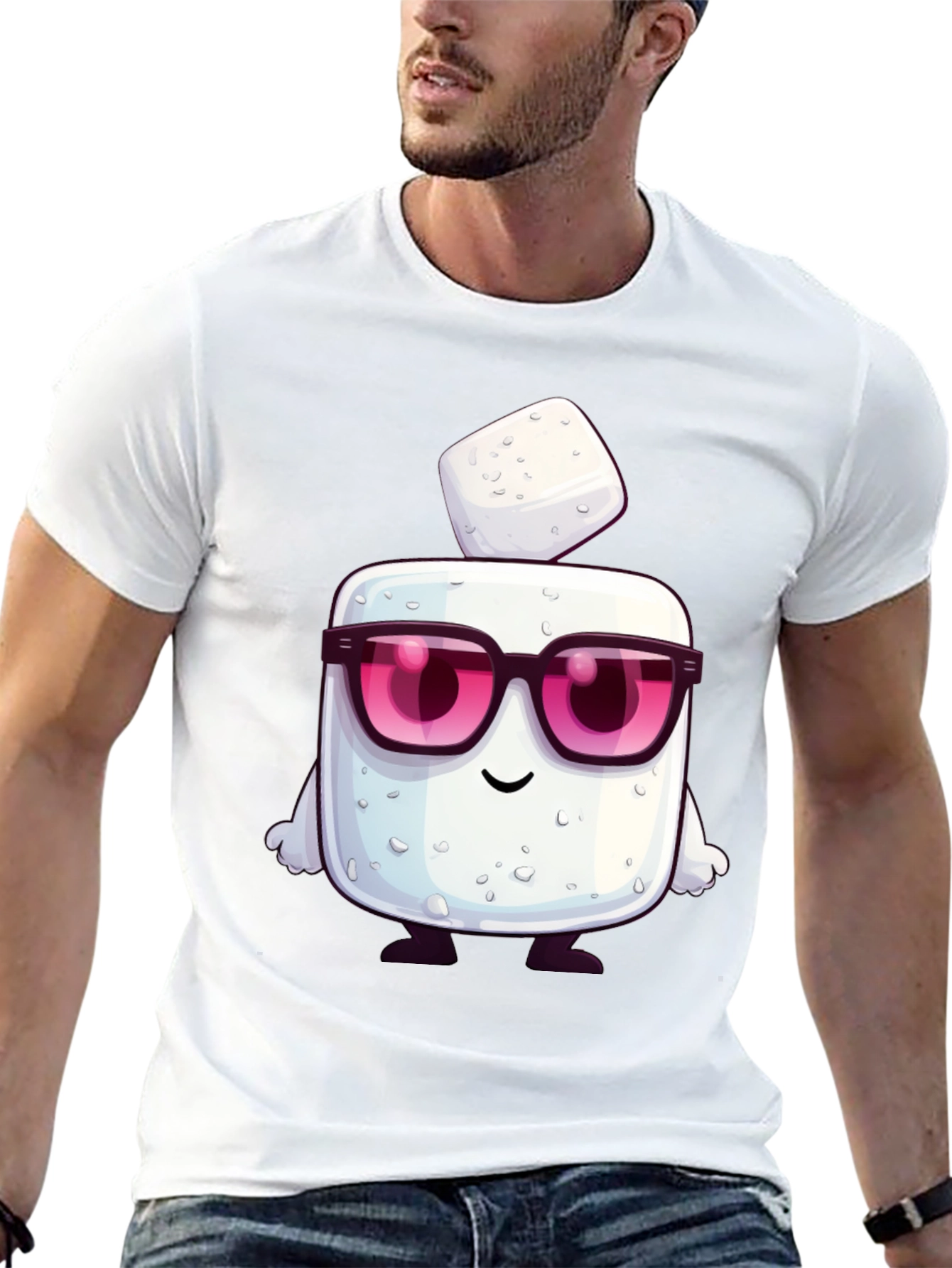 Cool Sugar Cube Cartoon Graphic Tee