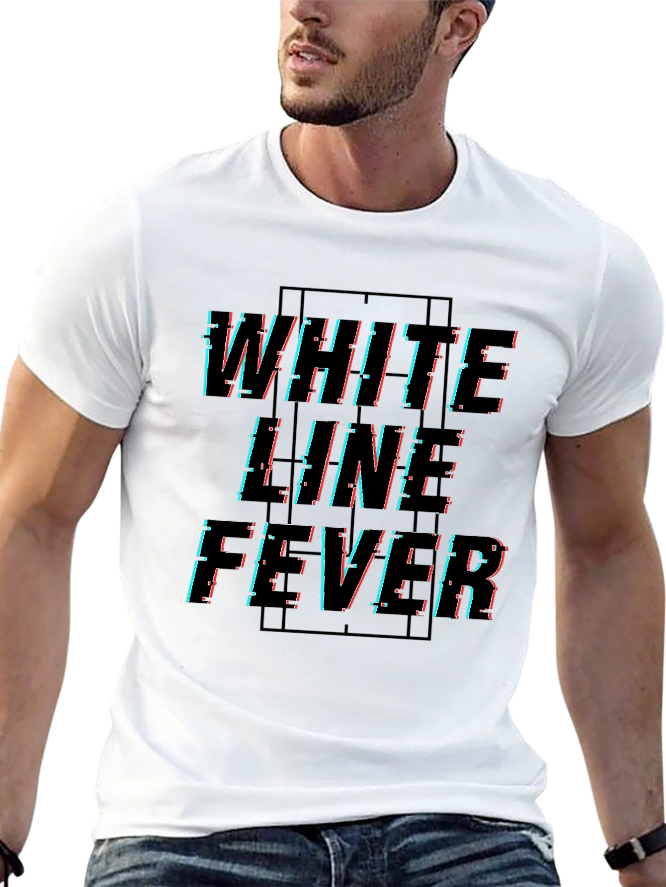 White Line Fever Graphic Tee - Black