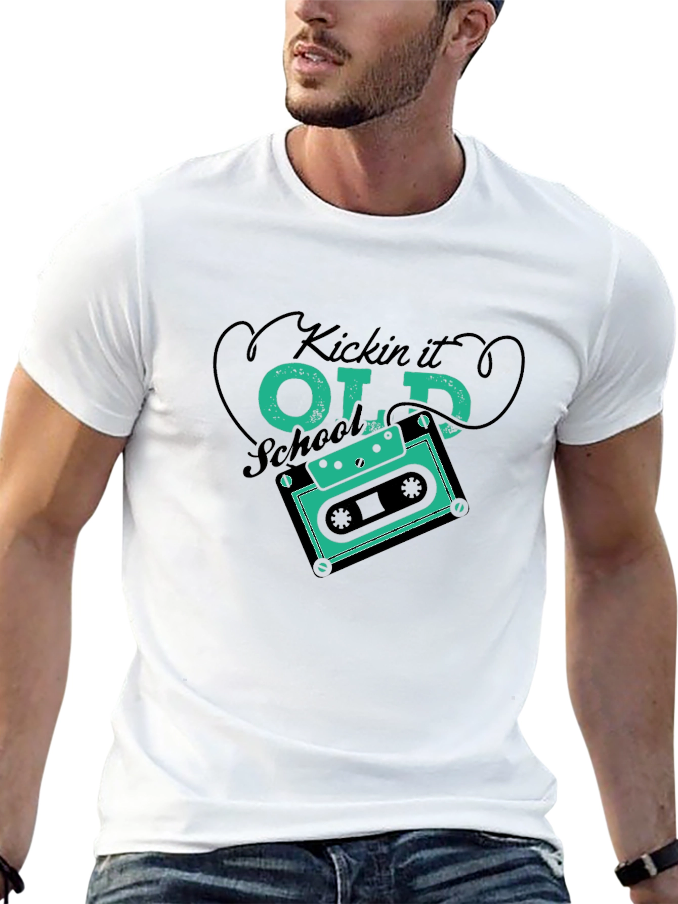 Kickin It Old School Cassette Tape T-Shirt