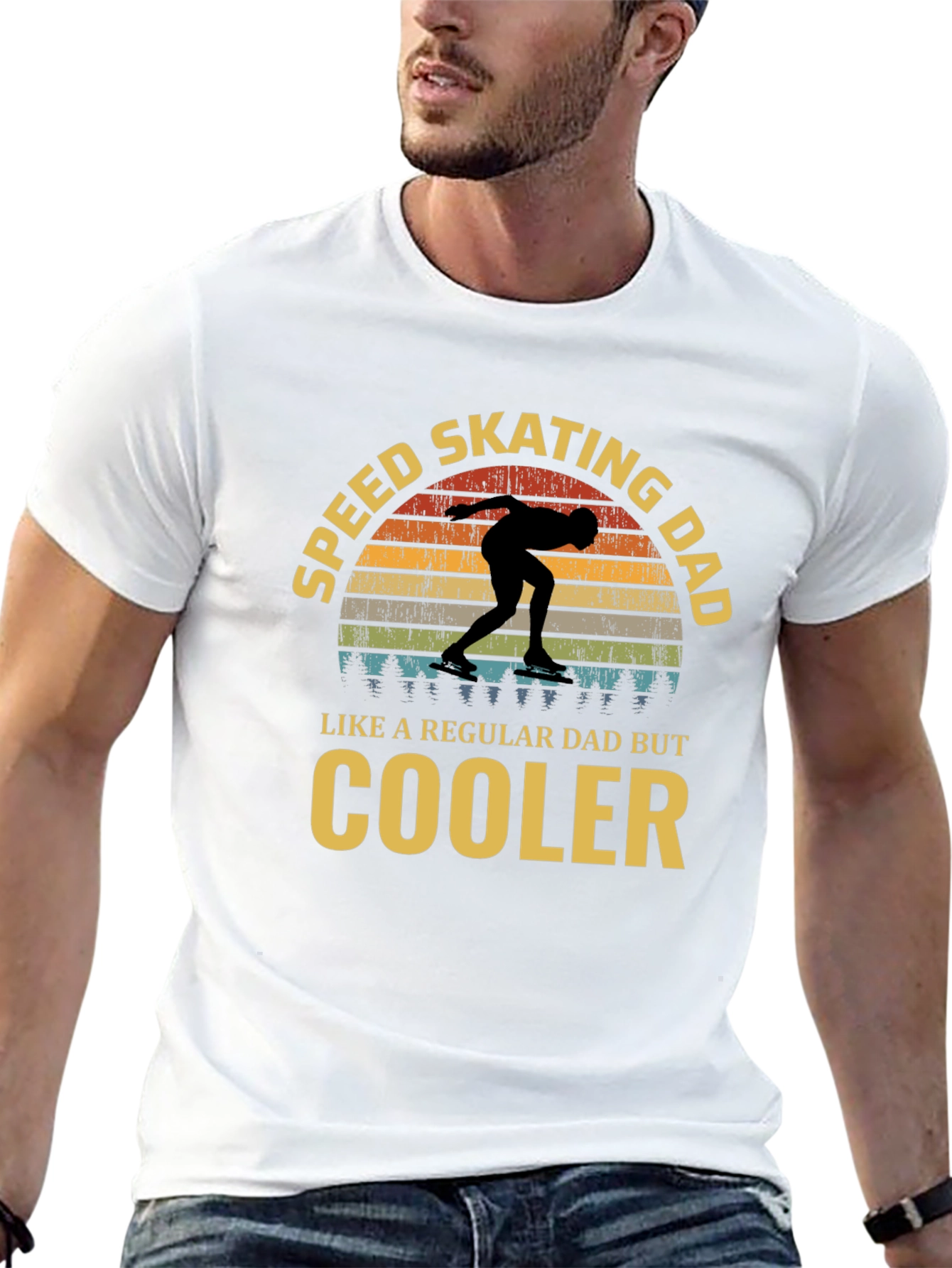 Speed Skating Dad T-Shirt - Cooler Than Regular!