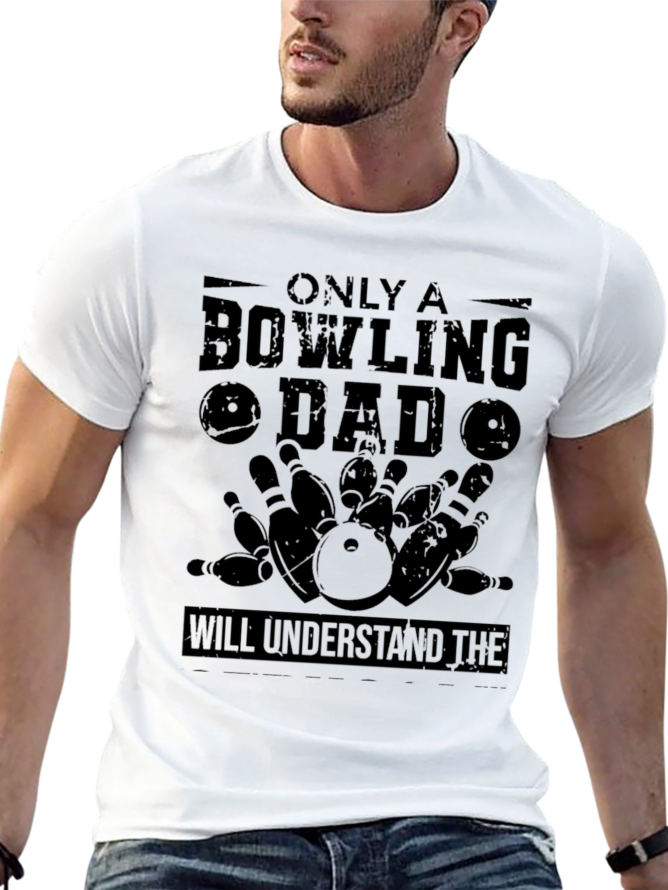 Bowling Dad Graphic T-Shirt - Black