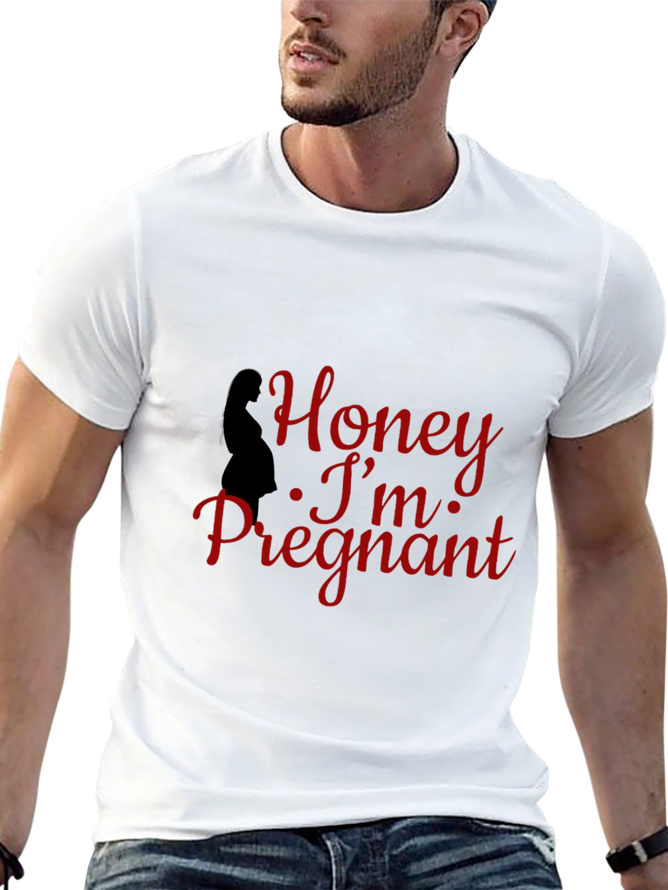 Honey Im Pregnant T-Shirt Pregnancy Reveal Tee