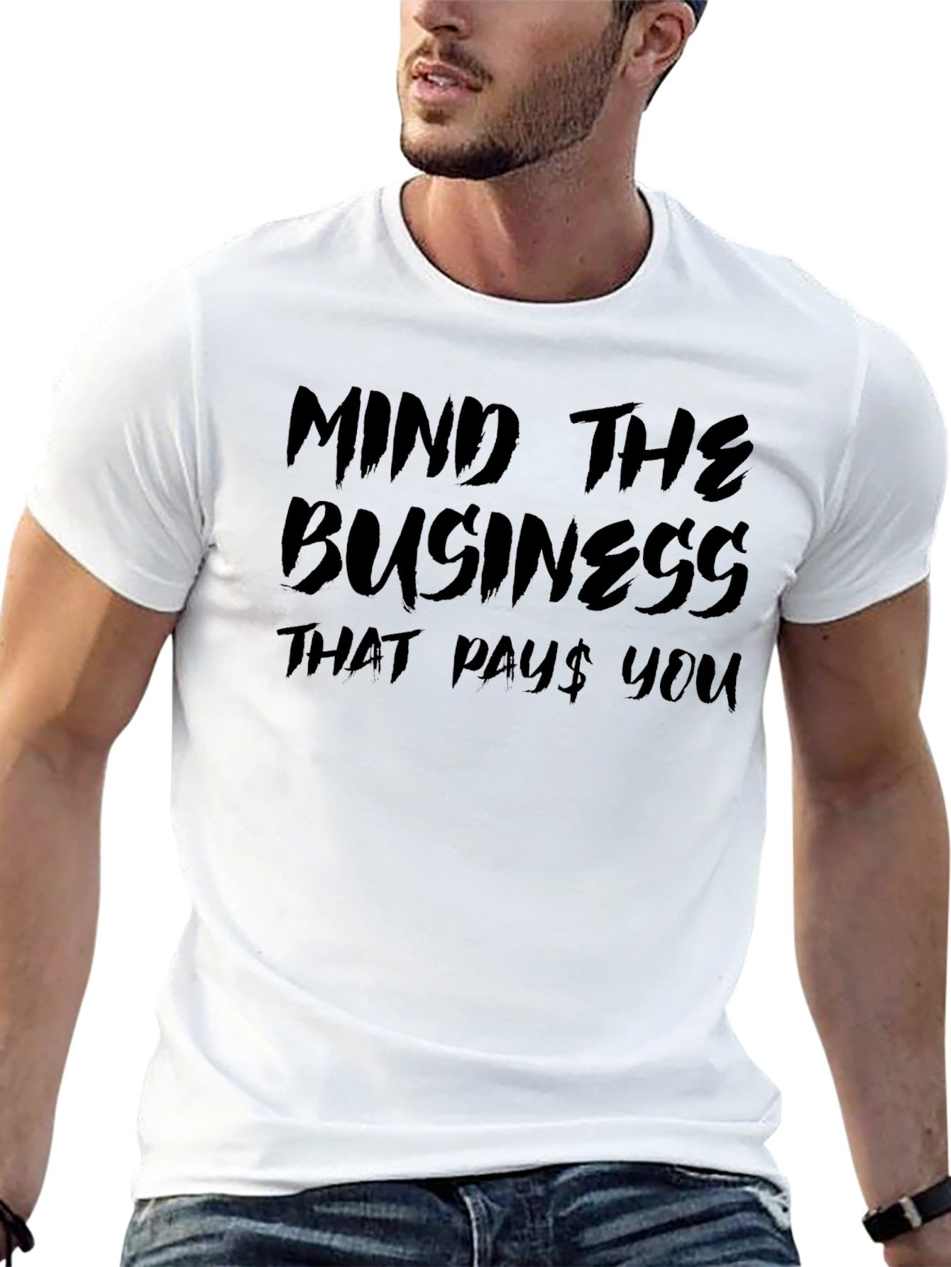 Mind the Business Black Graphic Tee