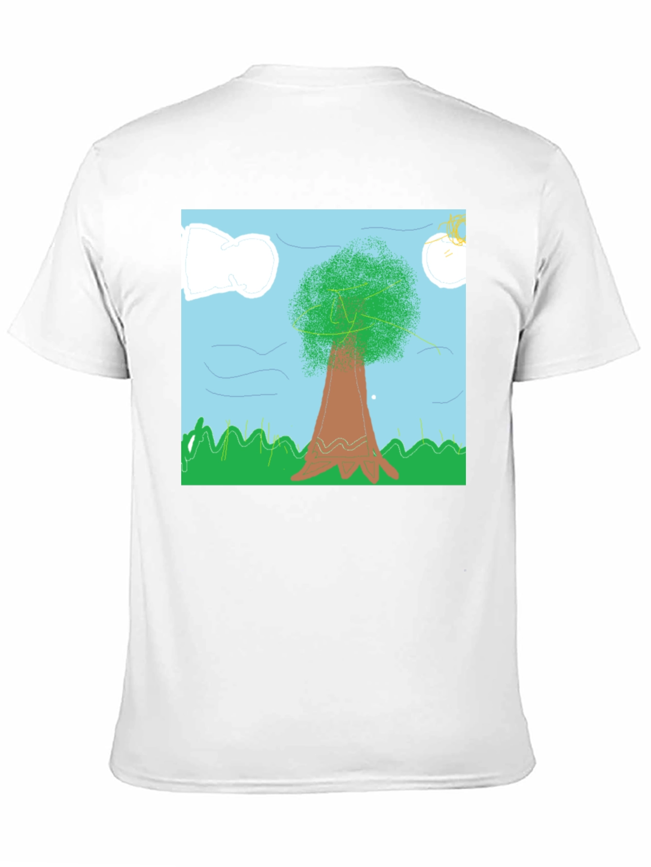 Nature Scene Tee - Artistic Tree Graphic T-Shirt