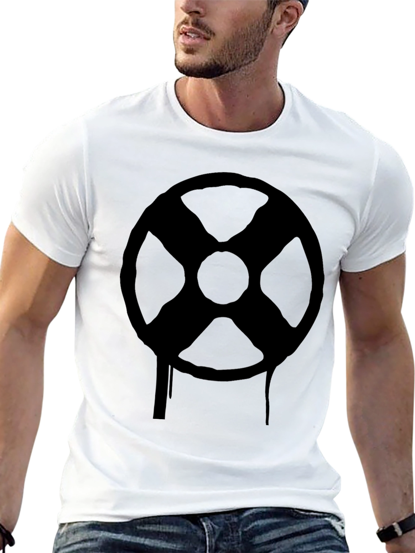 Black Graphic Tee - Target Symbol Design