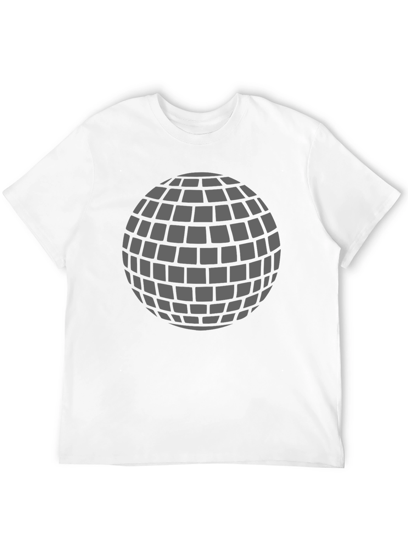 Retro Disco Ball Graphic T-Shirt - Black