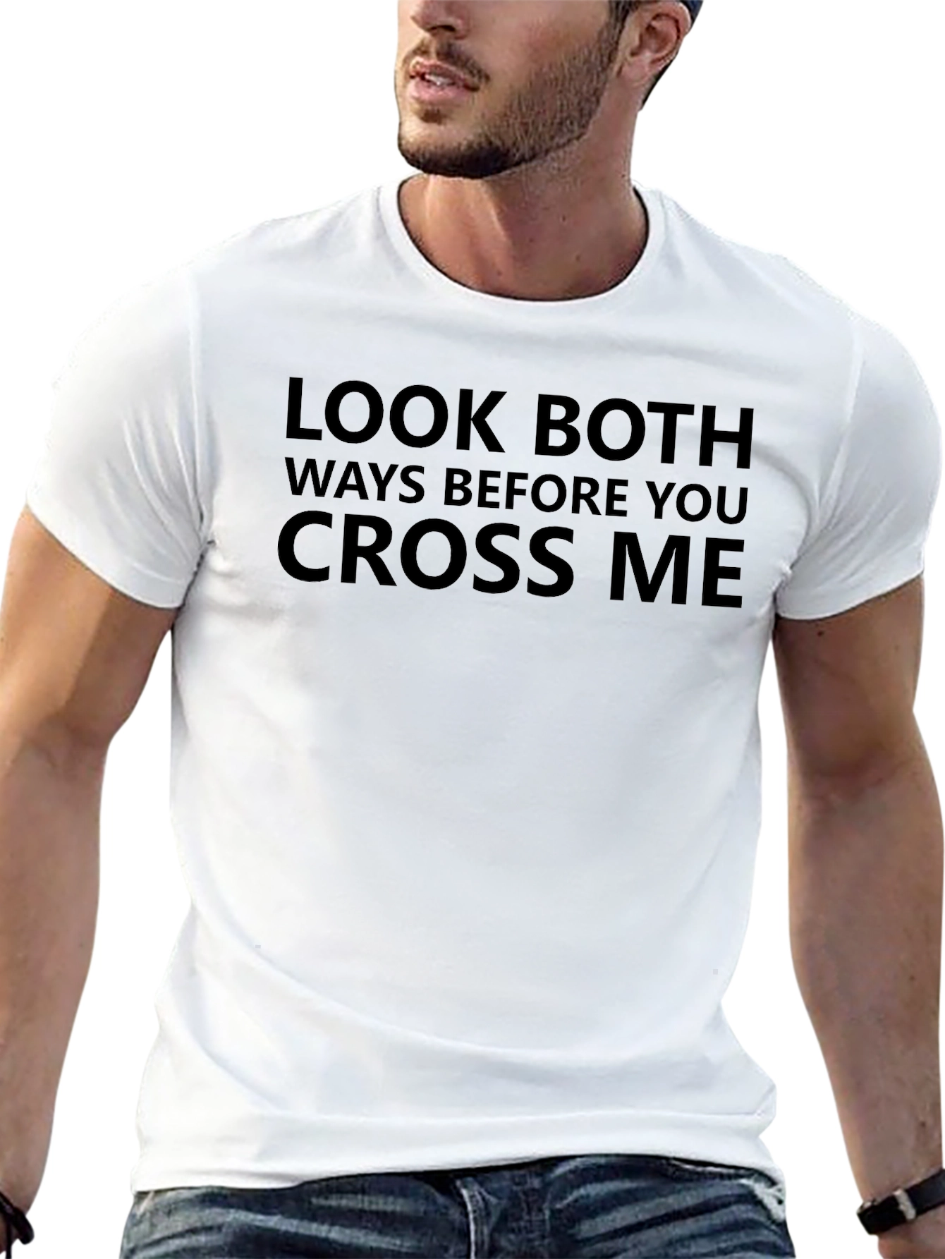 Look Both Ways Graphic T-Shirt - Black