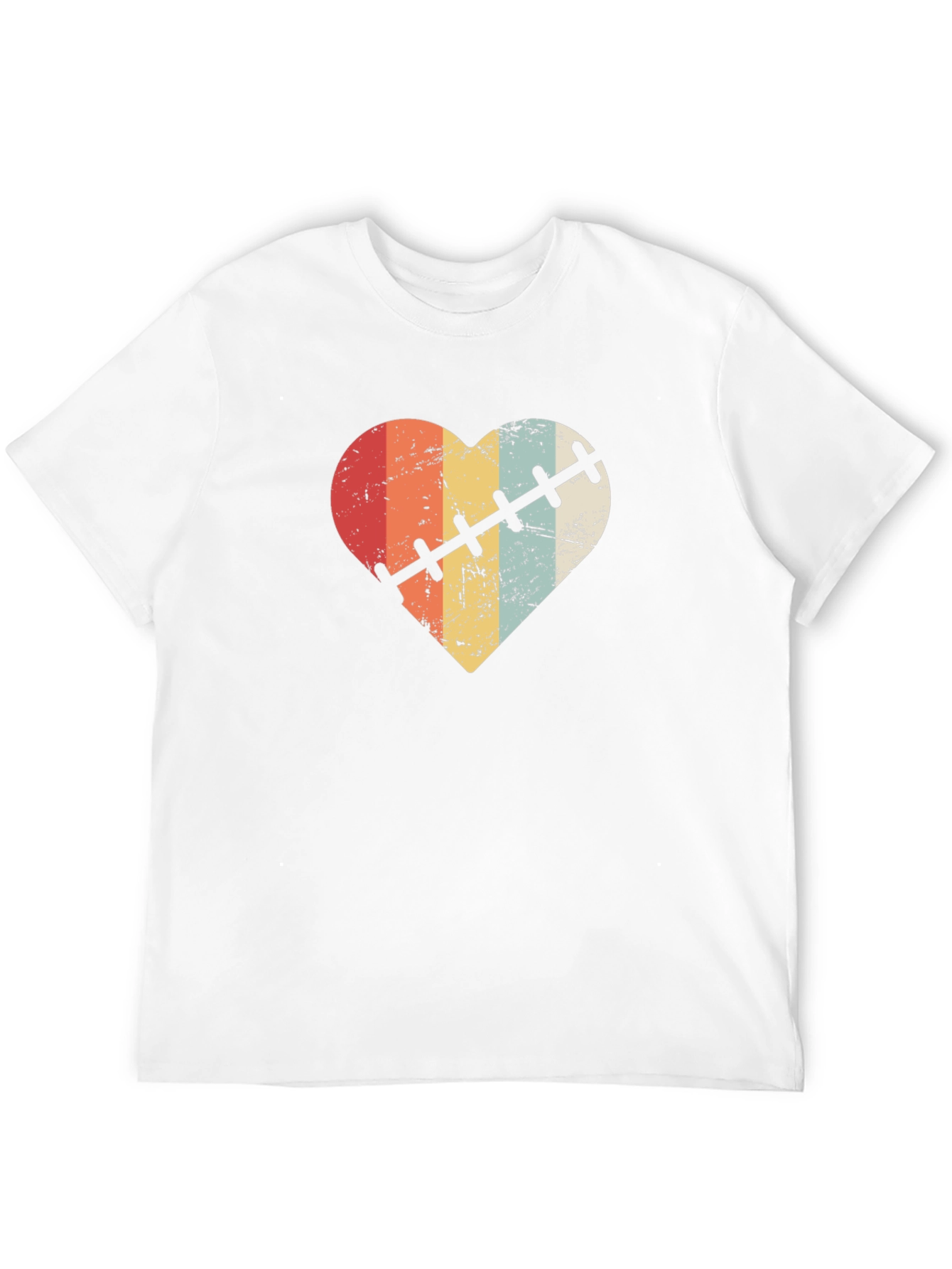 Retro Heart Stitch Graphic Tee - Black