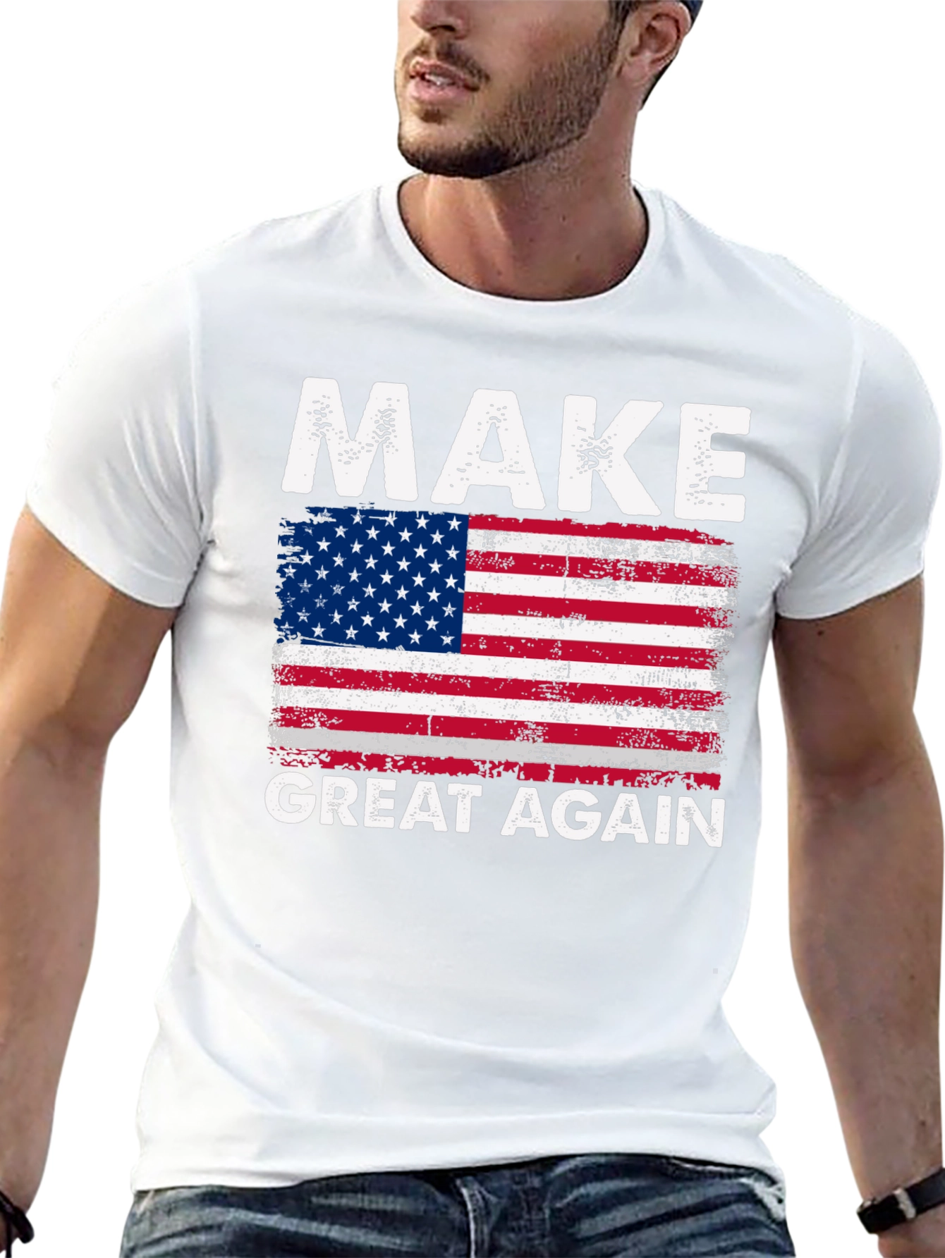 Make Great Again American Flag T-Shirt