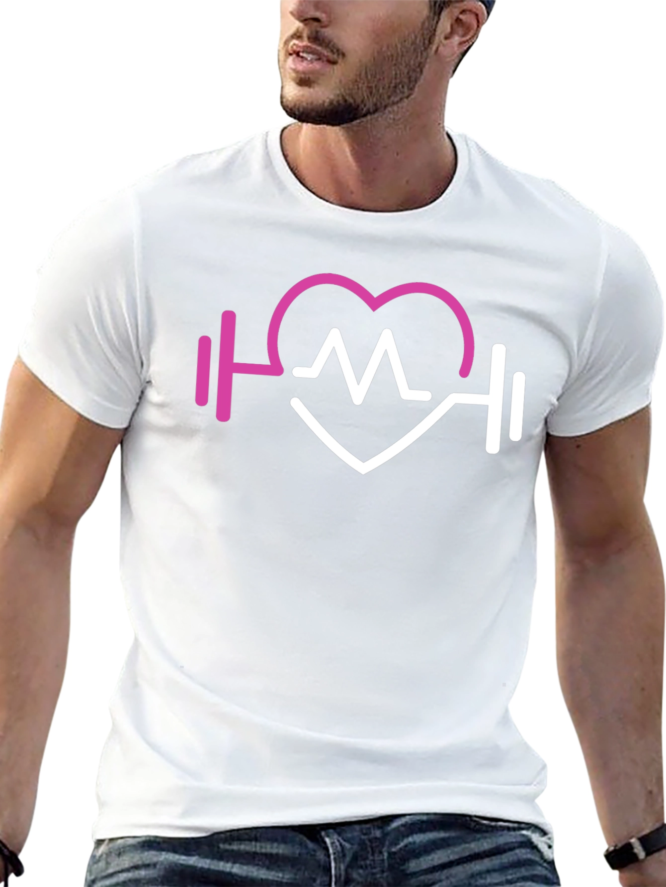 Fitness Heartbeat Graphic Tee - Gym Lover Shirt