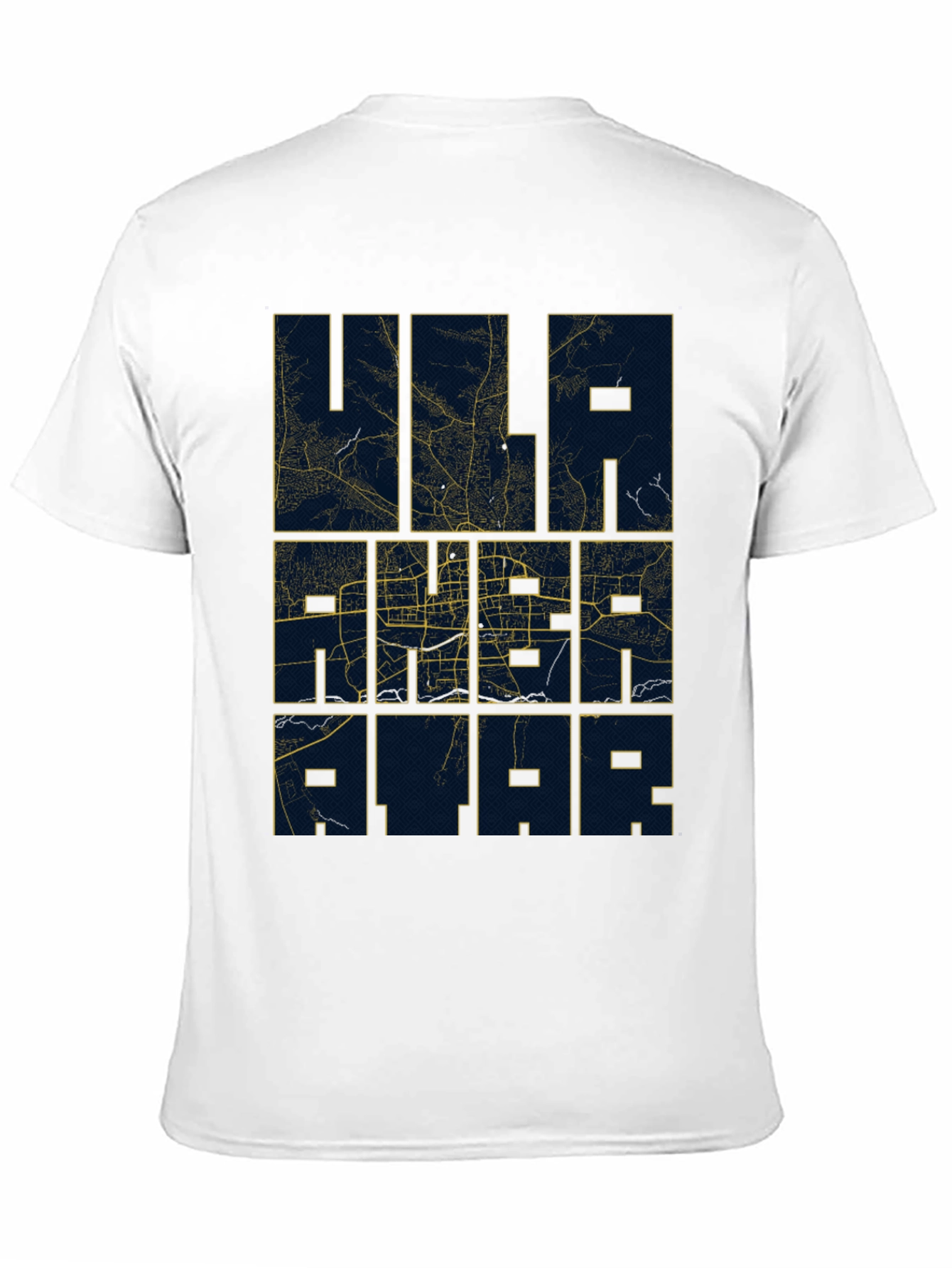 Ulaanbaatar Map T-Shirt - Urban Style