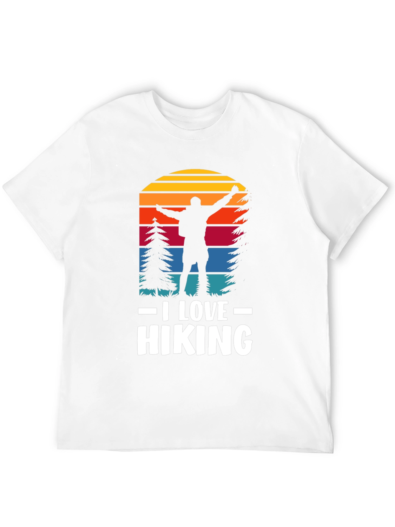 I Love Hiking Black Graphic Tee
