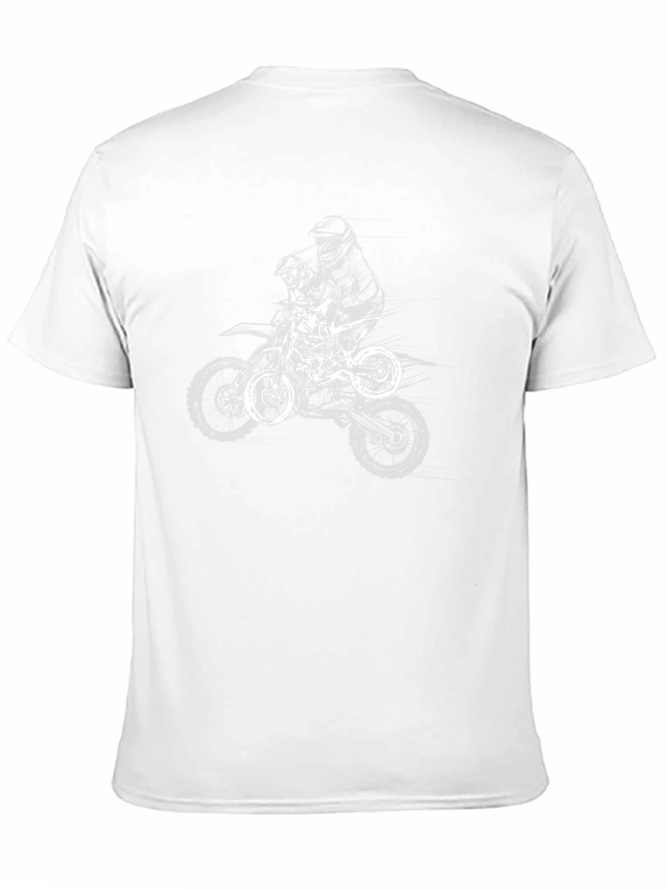 Dirt Bike Rider Graphic Tee - Black Cotton T-Shirt