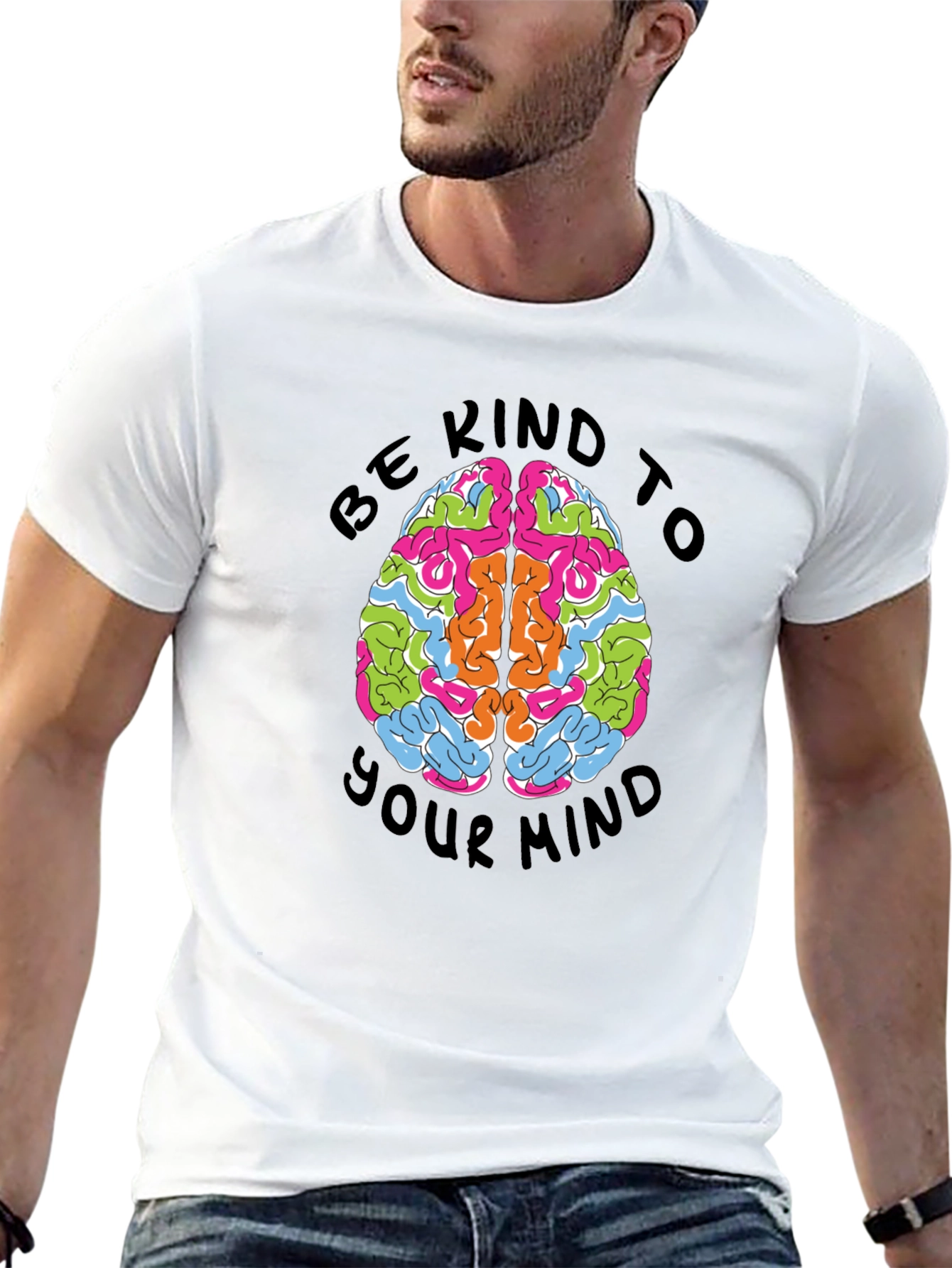 Kind Mind T-Shirt Brain Graphic Tee