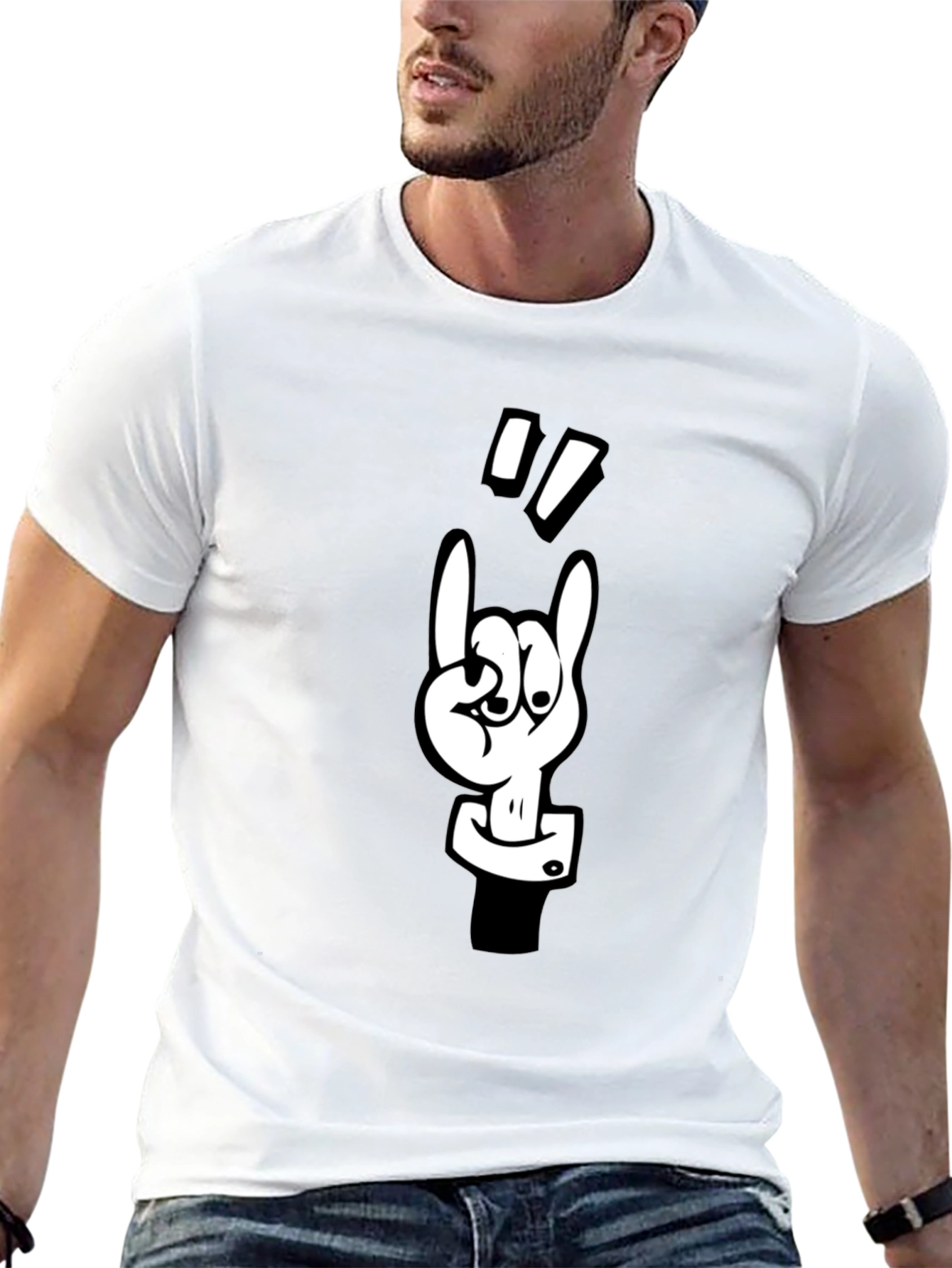Rock On T-Shirt - Black Cotton Tee