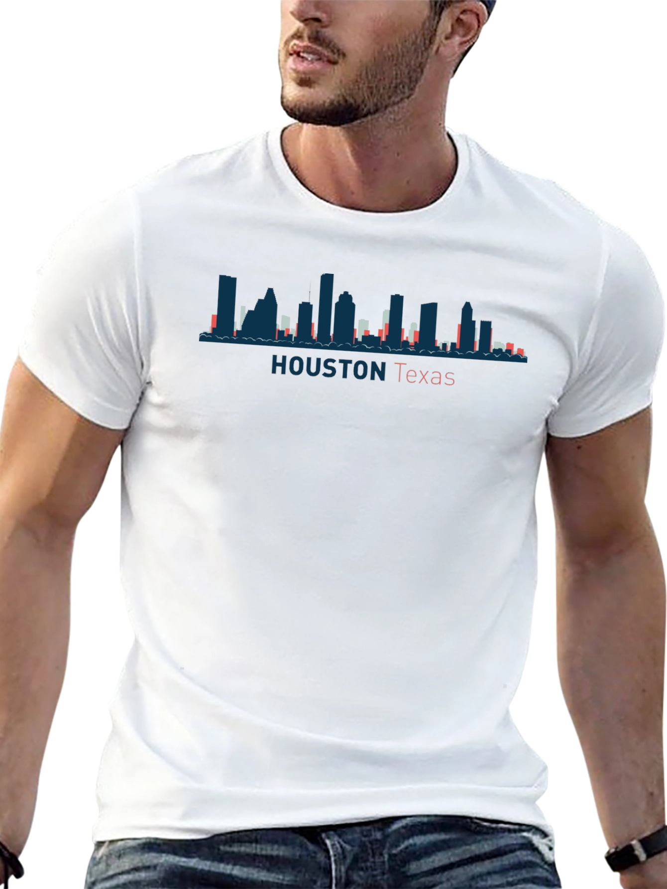 Houston Texas Skyline Graphic T-Shirt