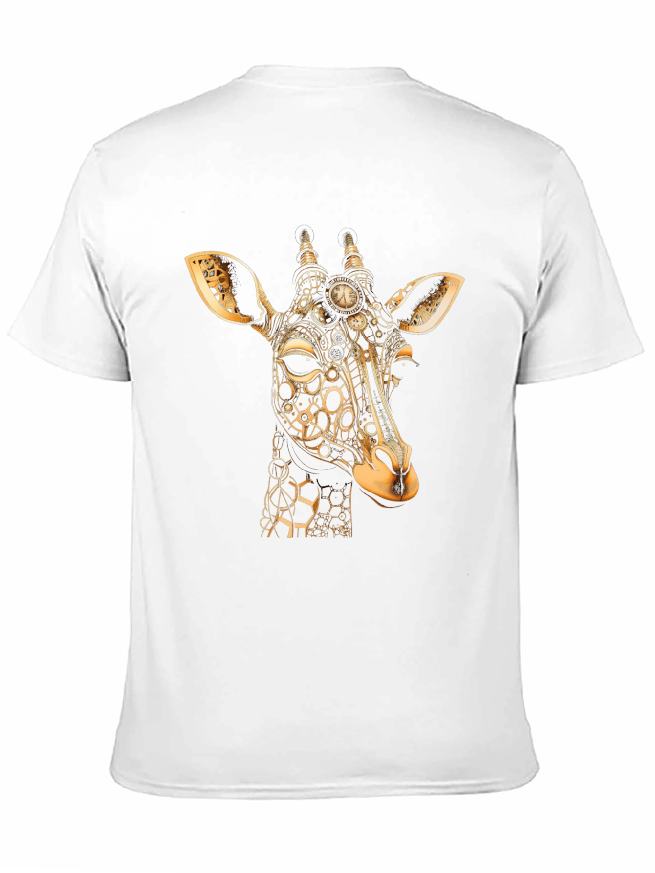 Steampunk Giraffe Graphic T-Shirt - Black