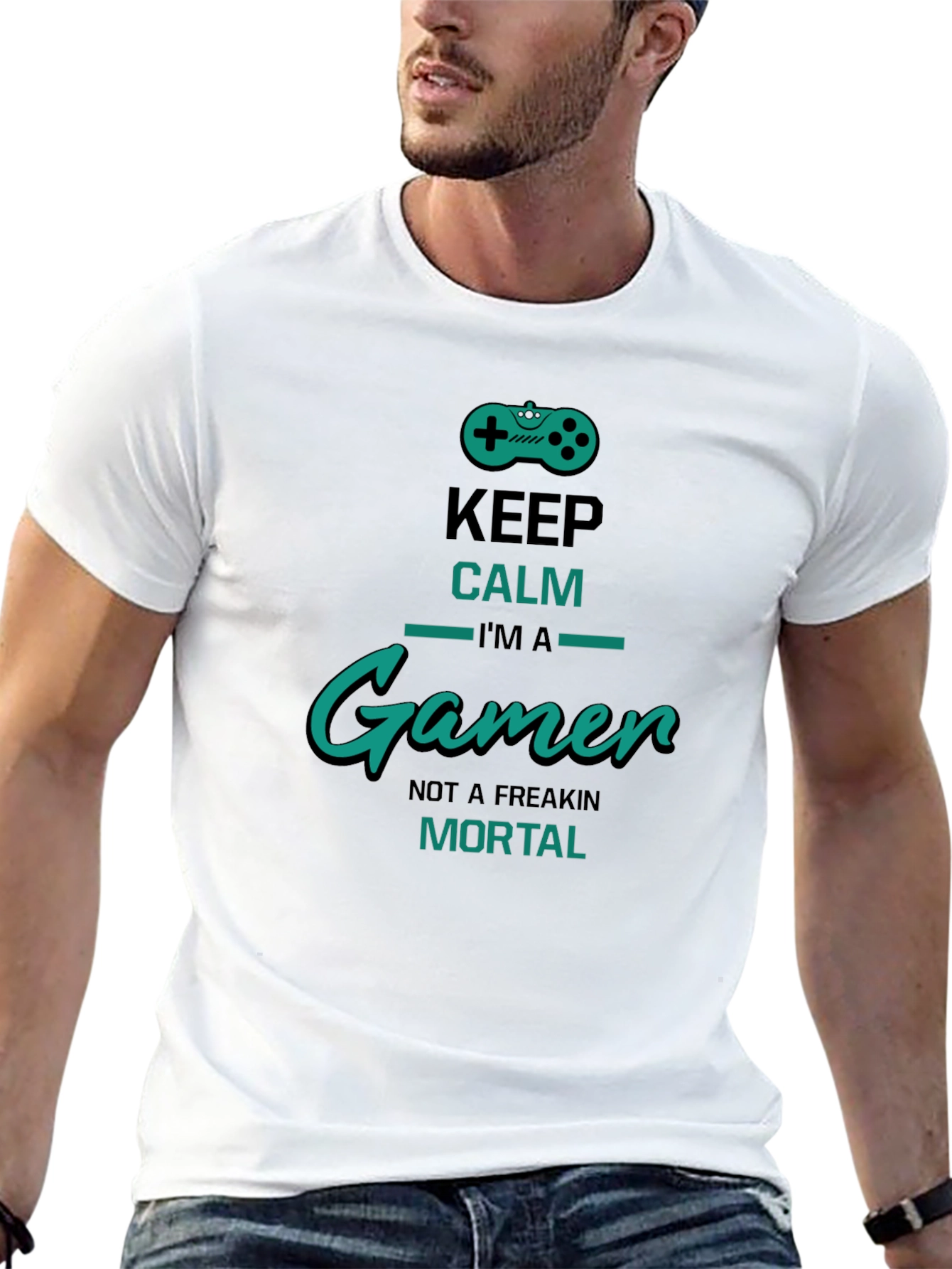 Keep Calm Gamer T-Shirt - Black Cotton Tee