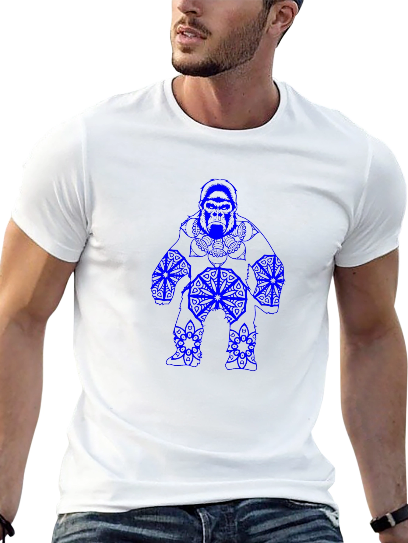 Black Tee with Gorilla Graphic