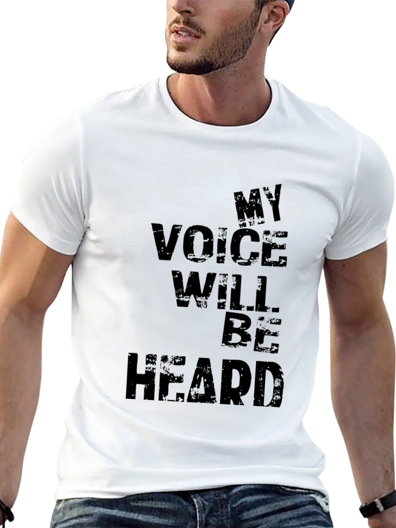 My Voice Will Be Heard Black Graphic Tee