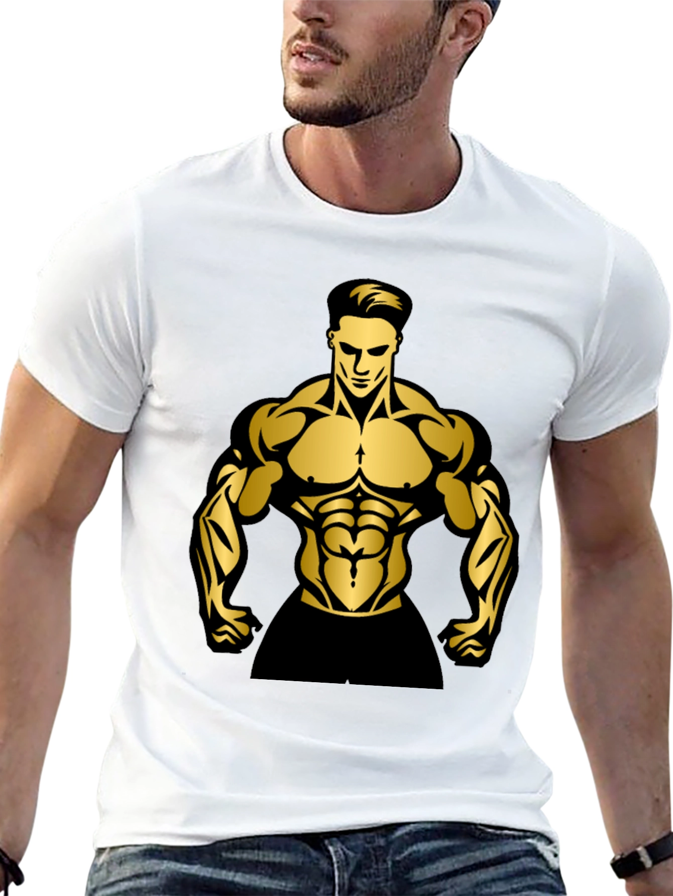 Muscle Man Graphic T-Shirt | Gym Wear
