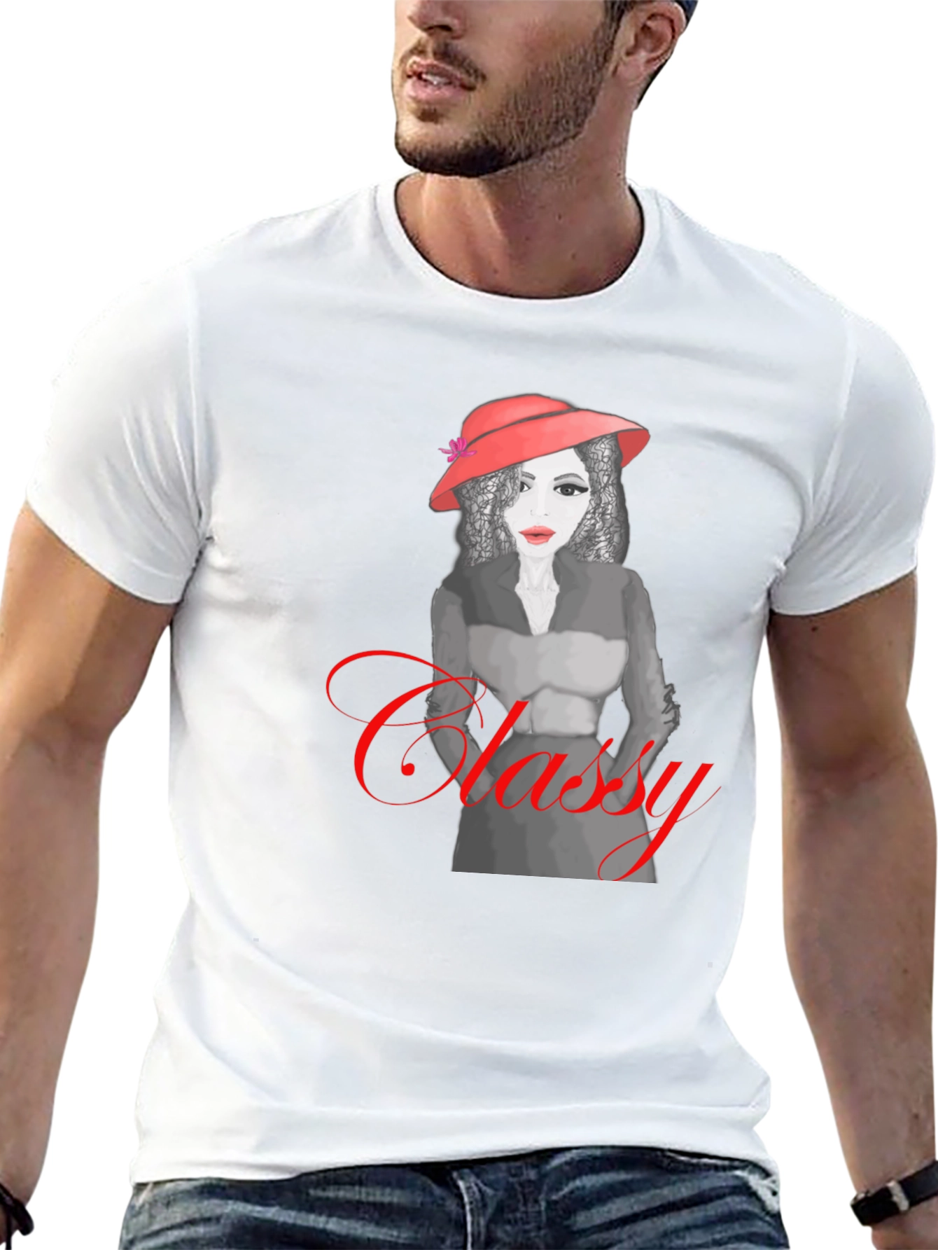 Classy Woman Graphic T-Shirt - Modern Style