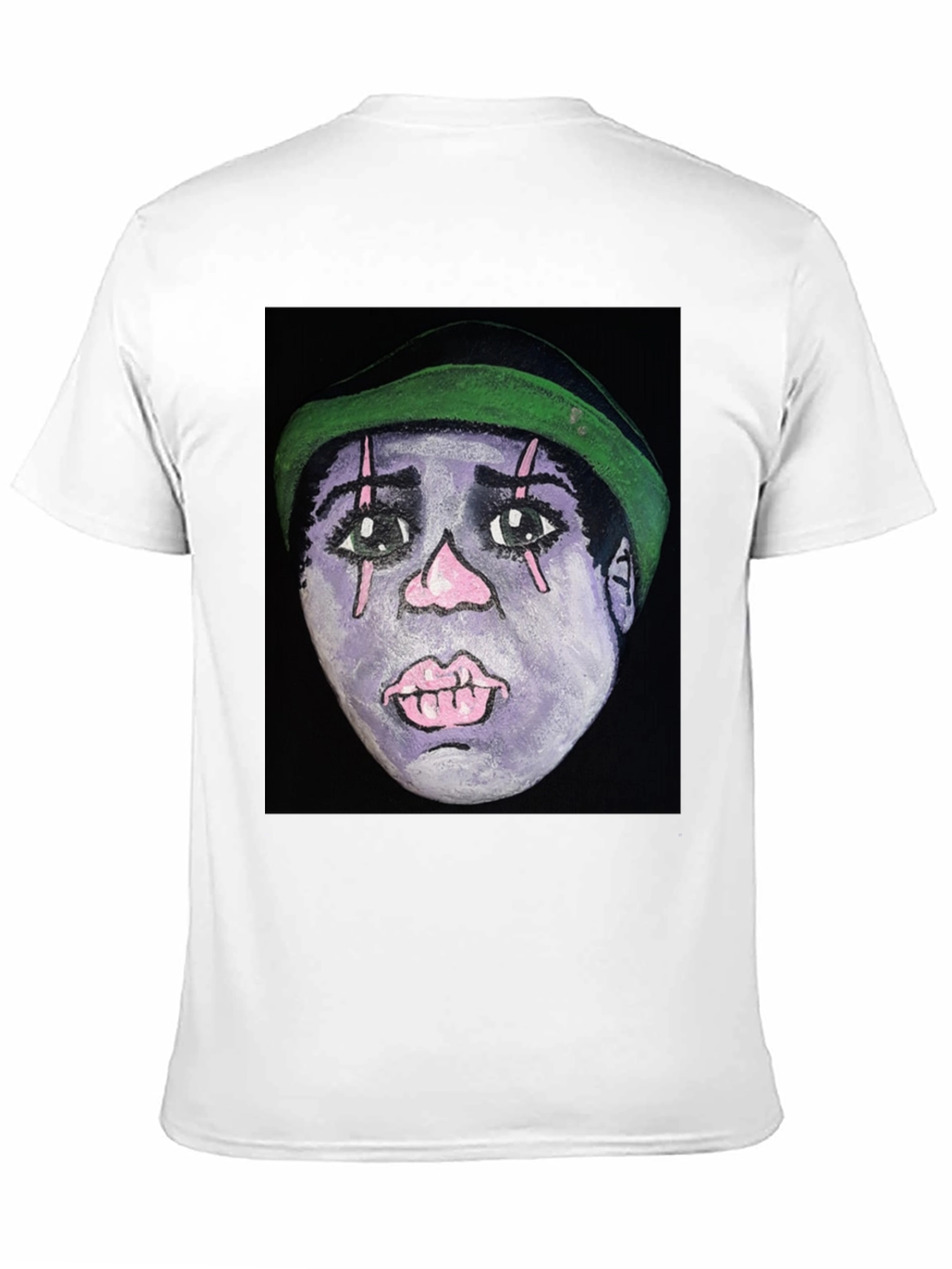 Clown Face Graphic Black T-Shirt - Unique Art Tee