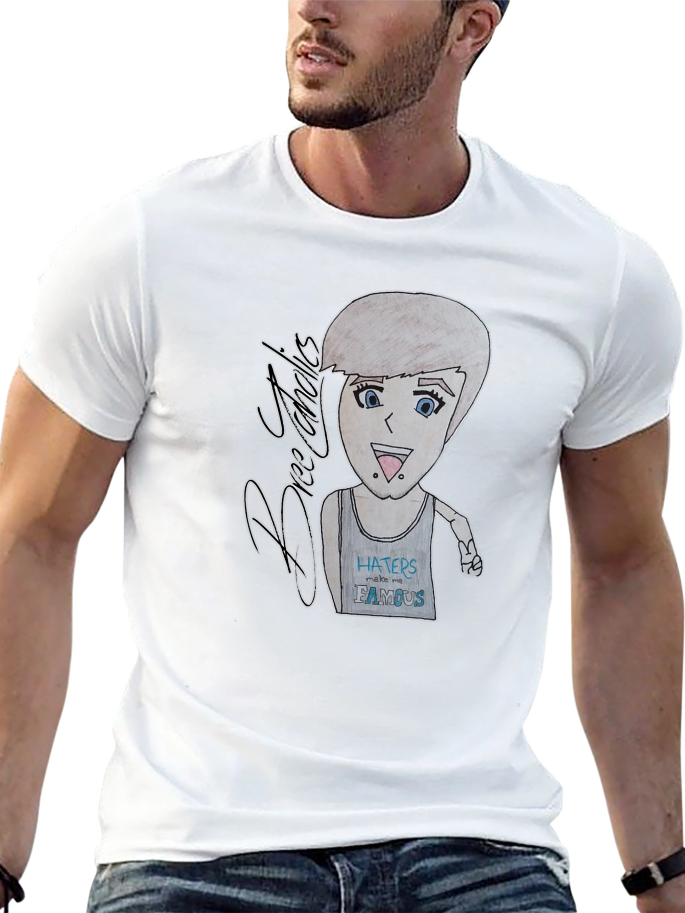Cartoon Character Graphic Print Black T-Shirt
