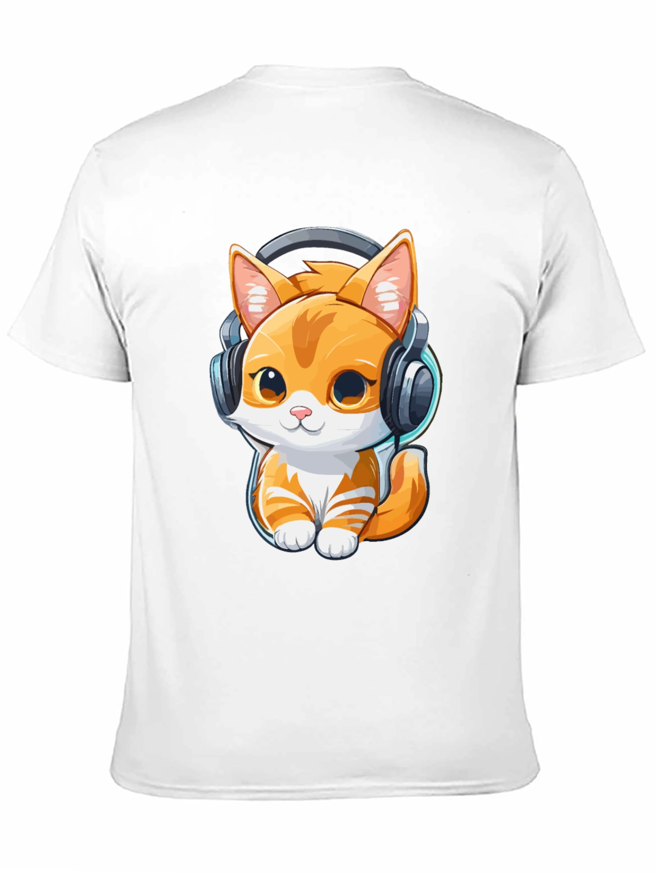 Cat DJ T-Shirt - Fun Cartoon Kitten Tee