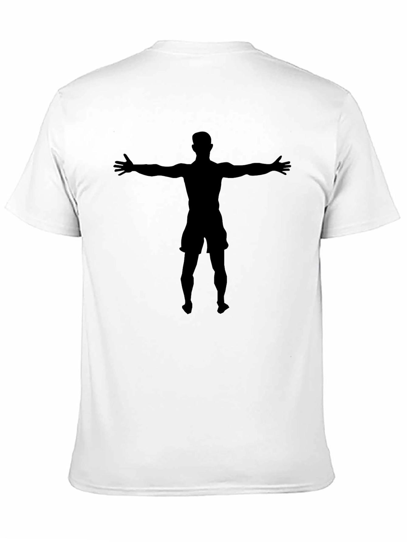 Silhouette Athlete Graphic Tee - Black Cotton Comfort