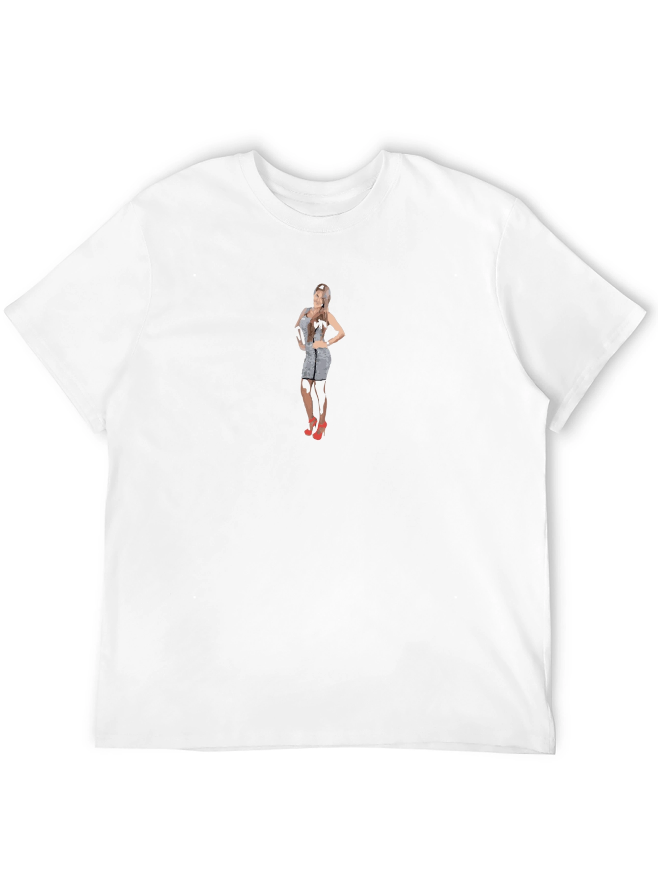 Graphic Tee with Figure Print - Casual Black T-Shirt