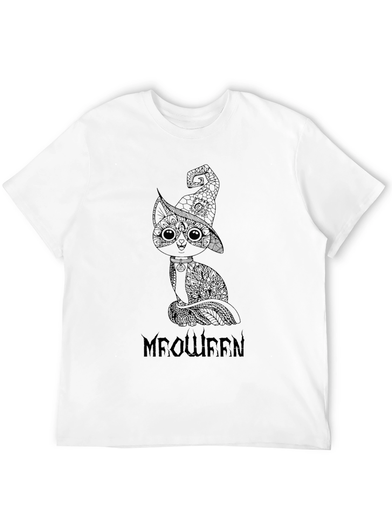 Meowween Black T-Shirt - Halloween Cat Tee