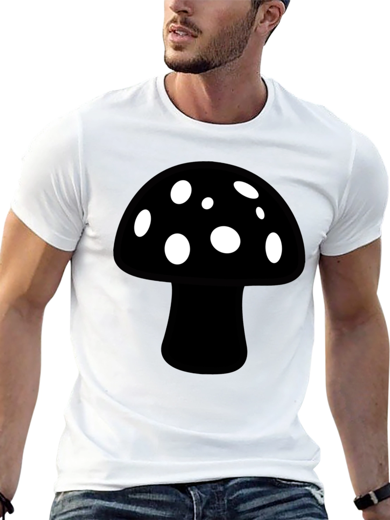Mushroom Graphic Black T-Shirt