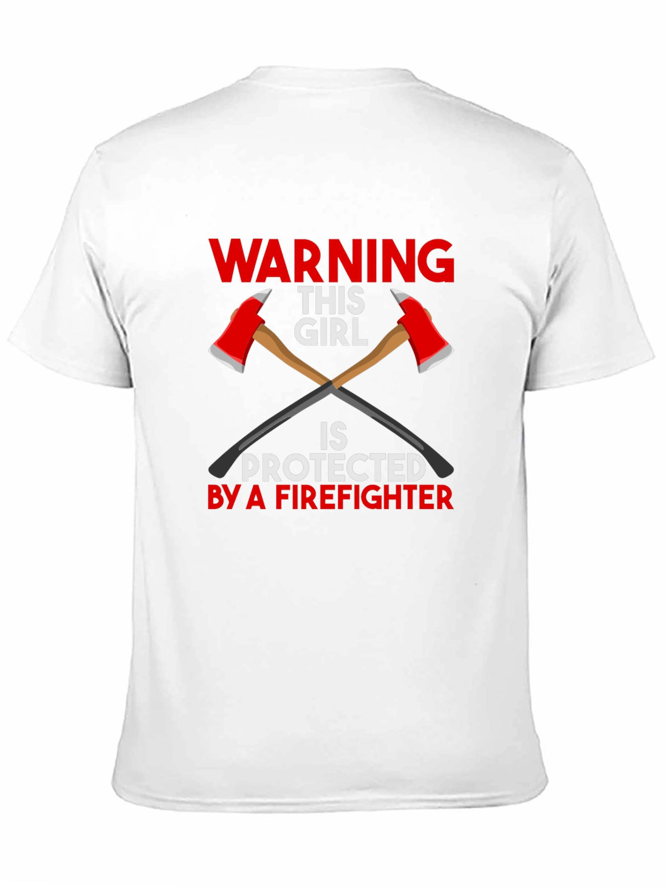 Warning Firefighters Girl T-Shirt