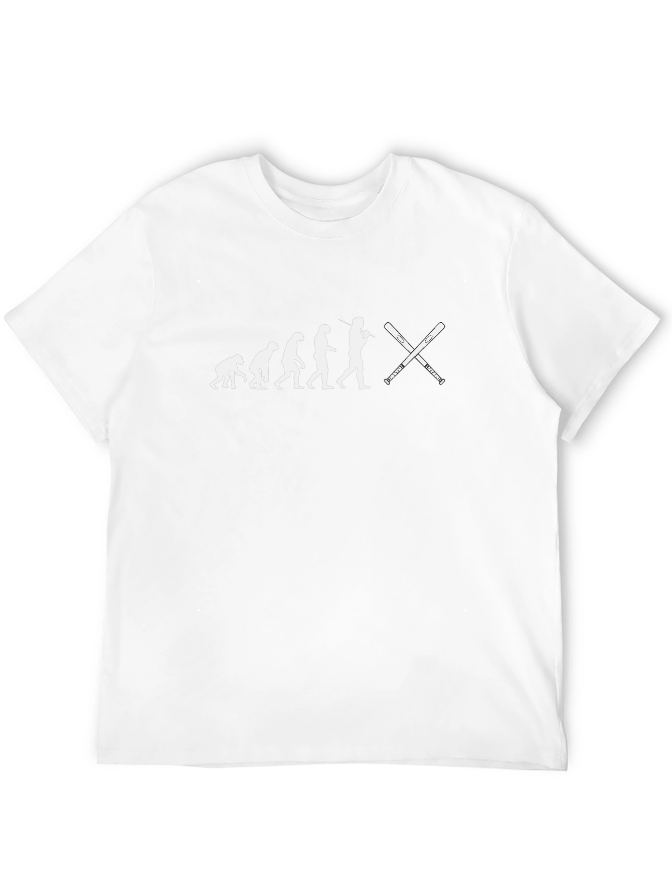 Evolution of Baseball T-Shirt - Black Cotton Tee