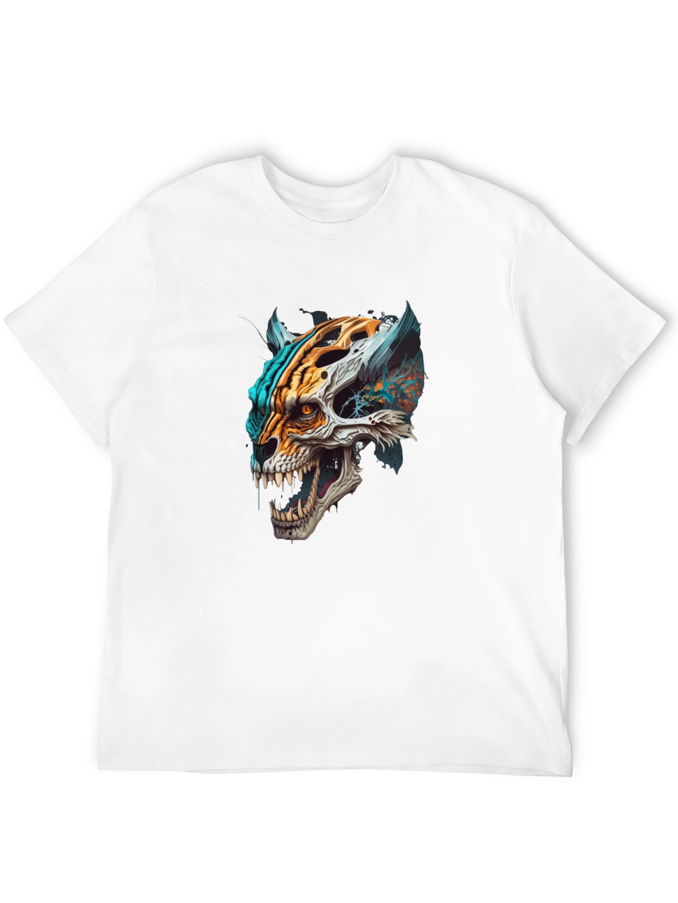 Tiger Skull Graphic Black T-Shirt